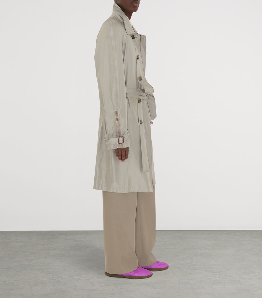 Silk Long Car Coat CASTLE Image 3