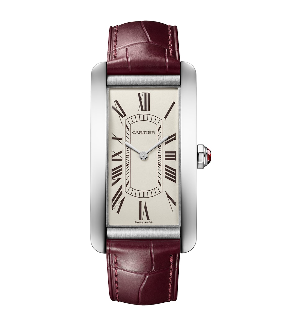 Platinum Tank Américaine Watch 44.4mm SAPPHIRE CRYSTAL Image 1