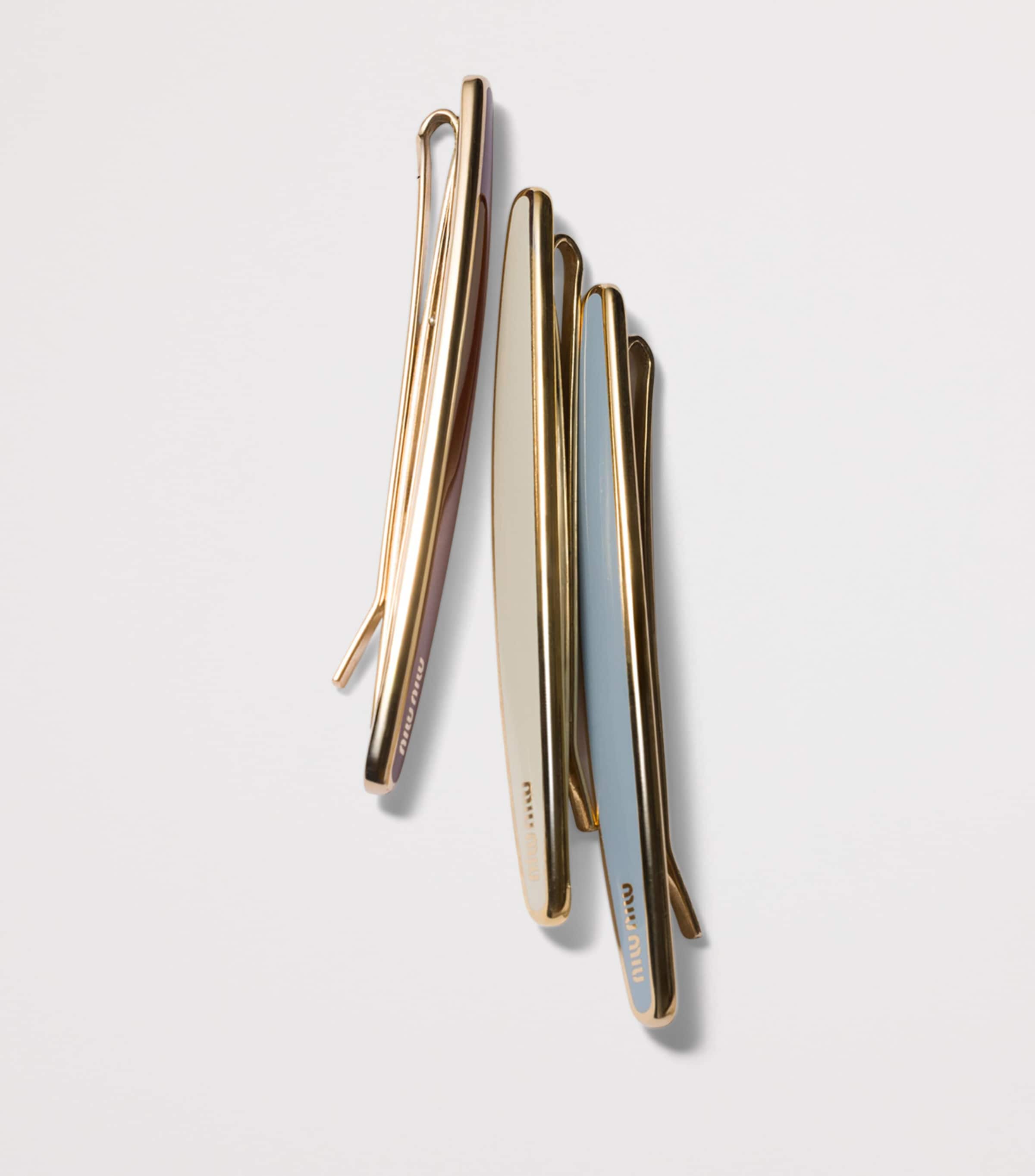 Enamelled Hair Clips (Set of 3) F04Z8 Image 3