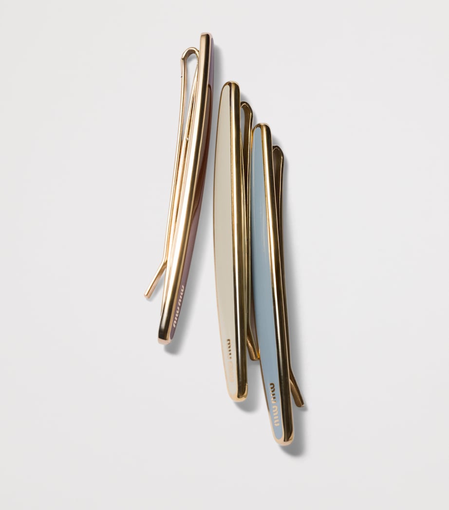 Enamelled Hair Clips (Set of 3) F04Z8 Image 3