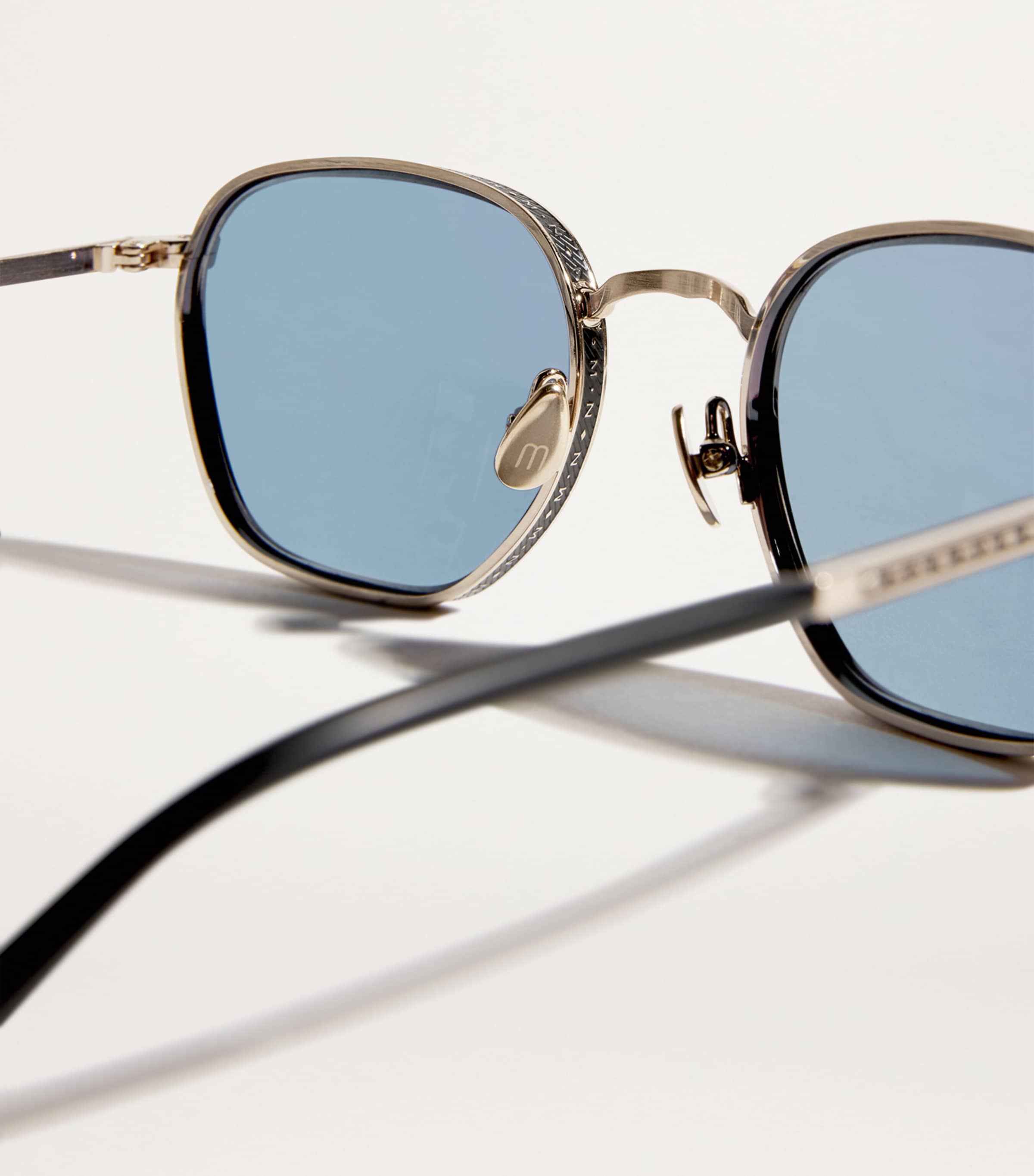 Titanium Hexagonal Sunglasses BRUSHED GOLD Image 2