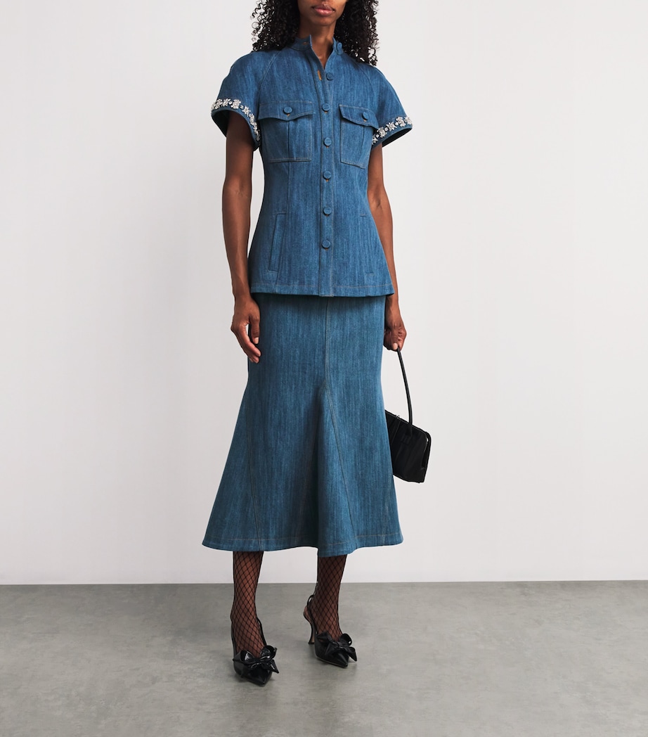 Denim Embellished Brenda Jacket DENIM Image 2