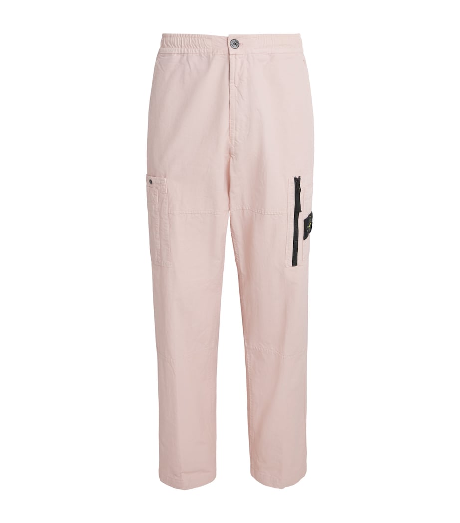Stone Island Mens Organic Cotton Ripstop Cargo Trousers Image 1