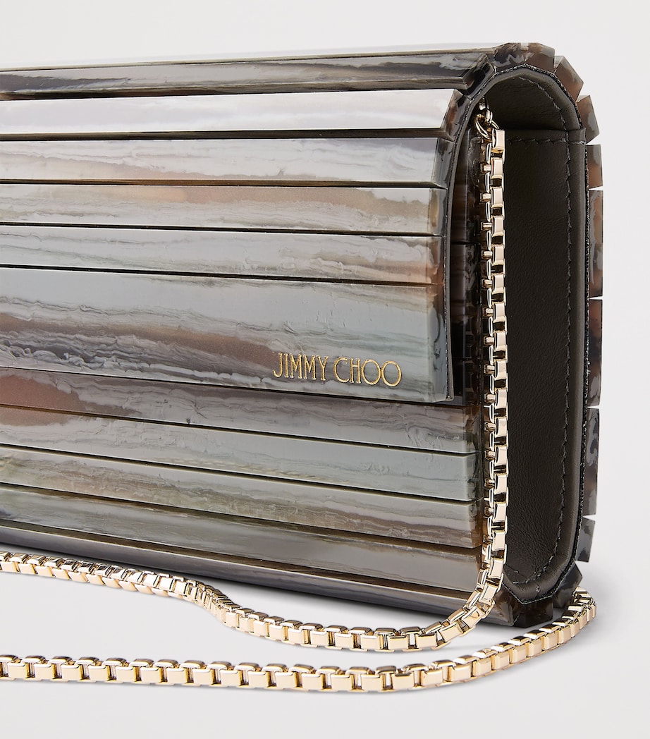 Jimmy Choo Sweetie Panelled Clutch Bag Grey Mix Image 6
