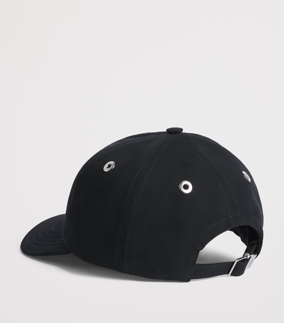 AMI Paris Embroidered Logo Baseball Cap Noir Image 3