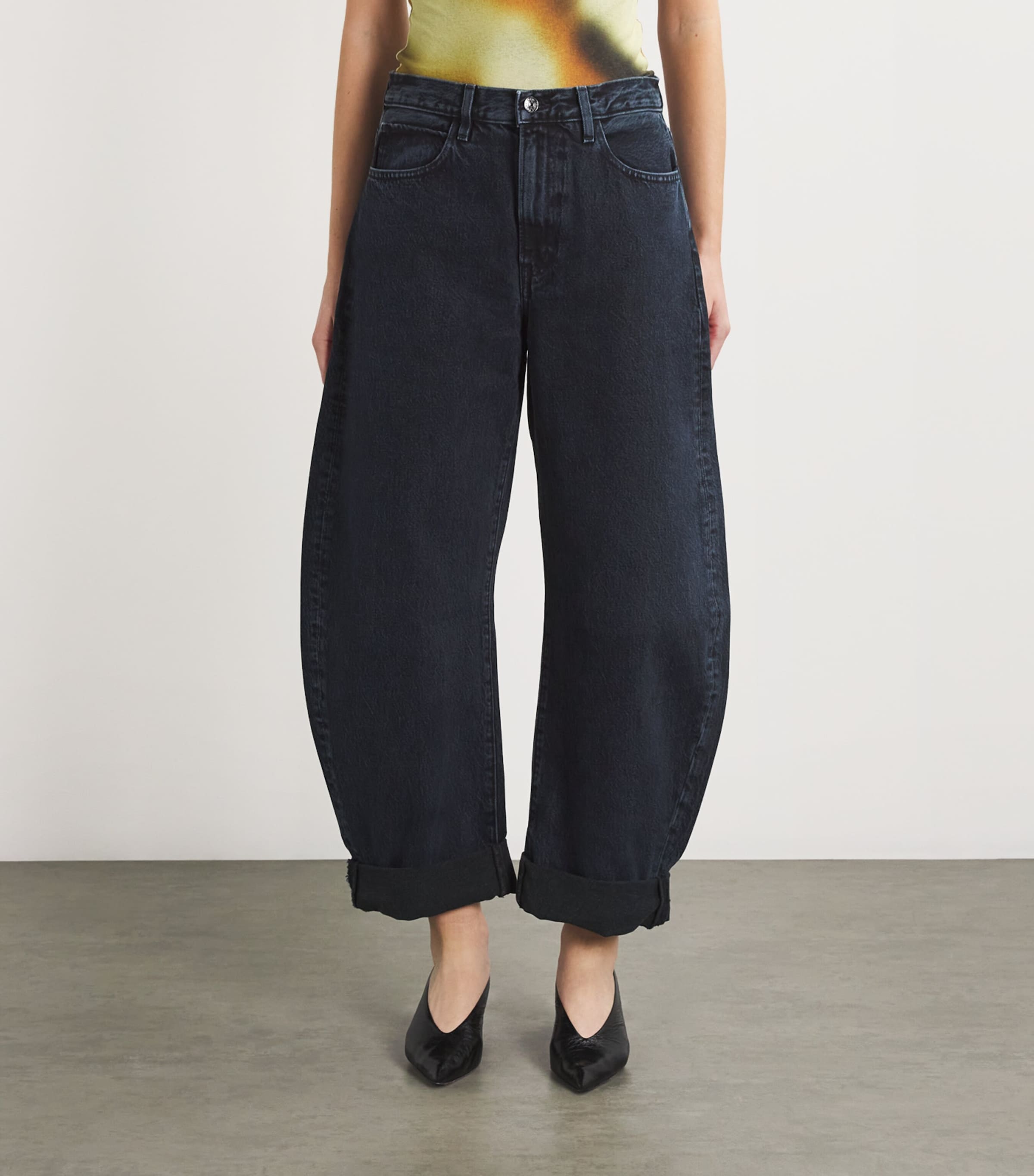 FRAME Womens The Bubble Jeans Dorado Image 3