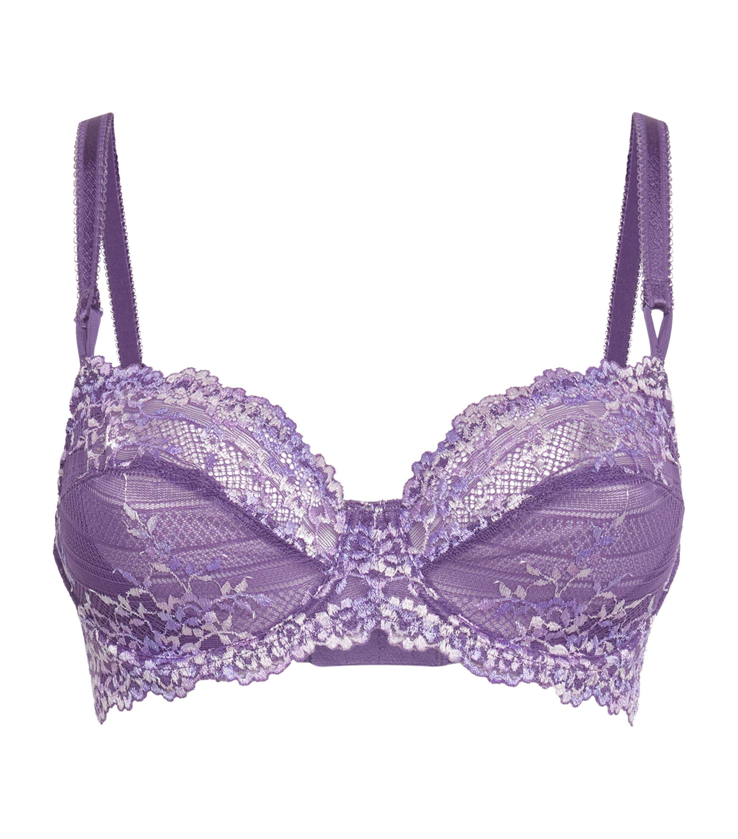 Wacoal Embrace Lace Underwired Bra In Purple