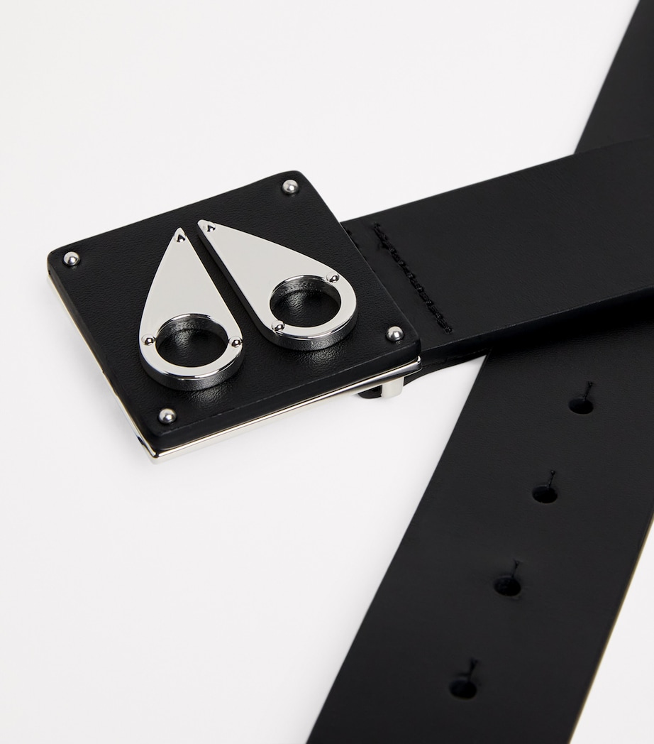 Leather Logo Belt SILVER - 199 Image 5