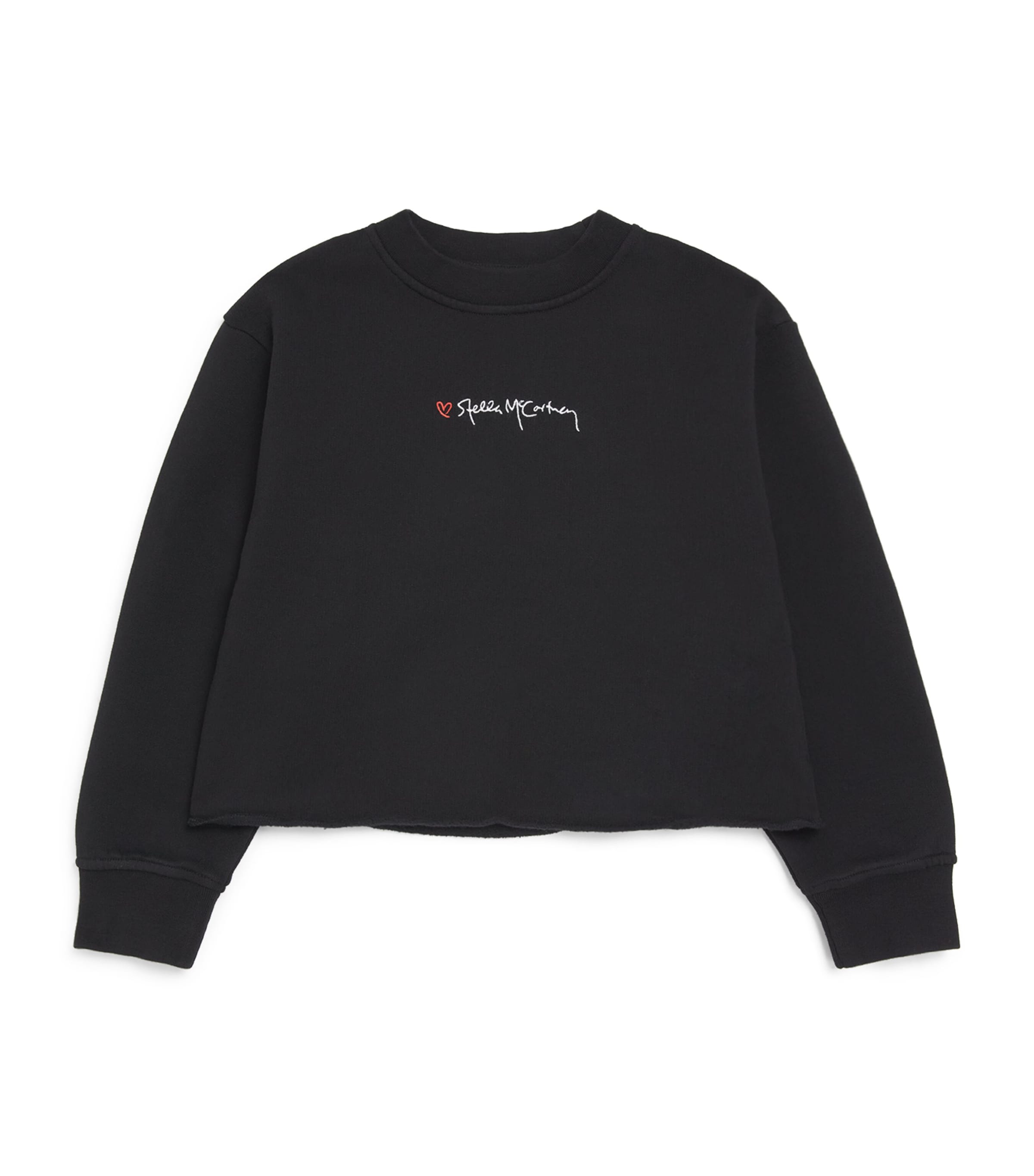 Stella Mccartney Embroidered Fleece Top In Black