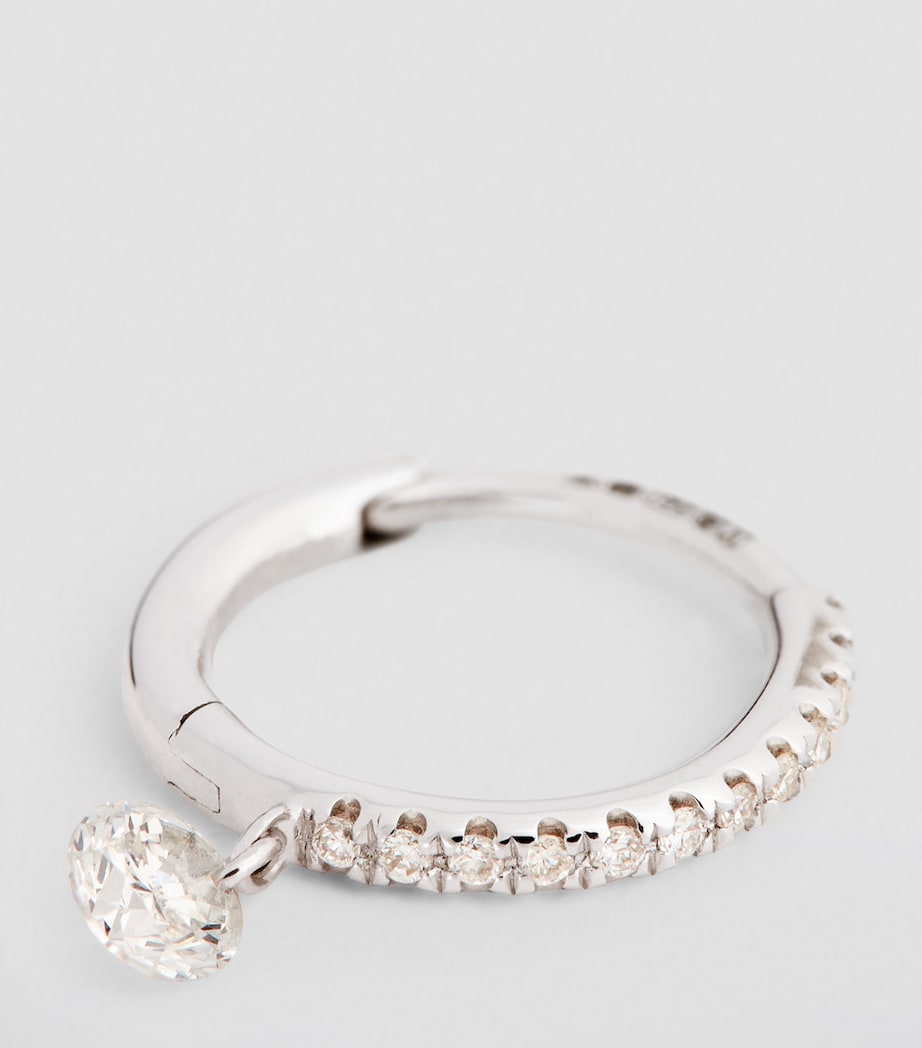 White Gold and Diamond Danae Single Earring WHITE GOLD Image 6