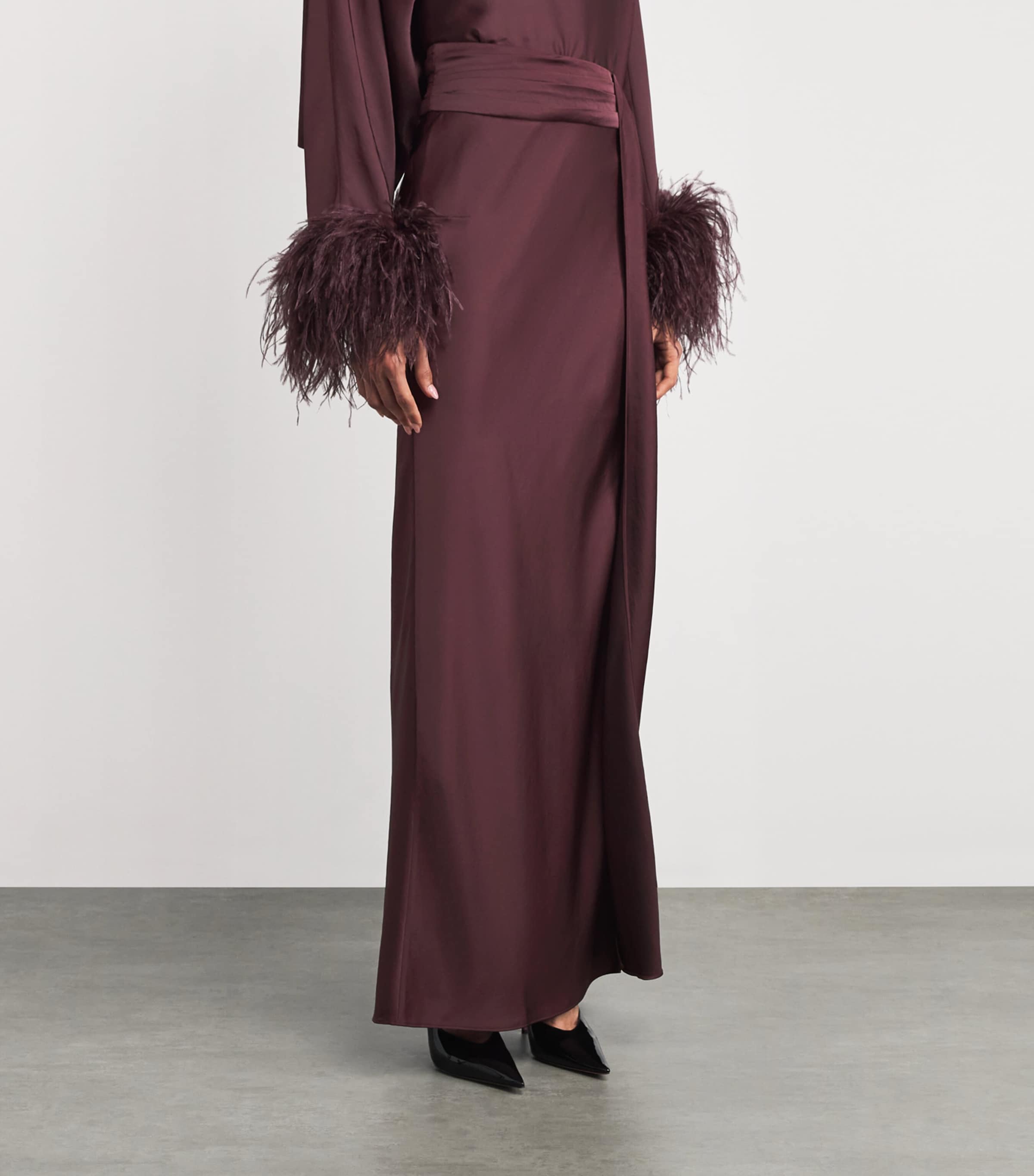 Asymmetric Maxi Skirt 946 MULBERRY Image 3