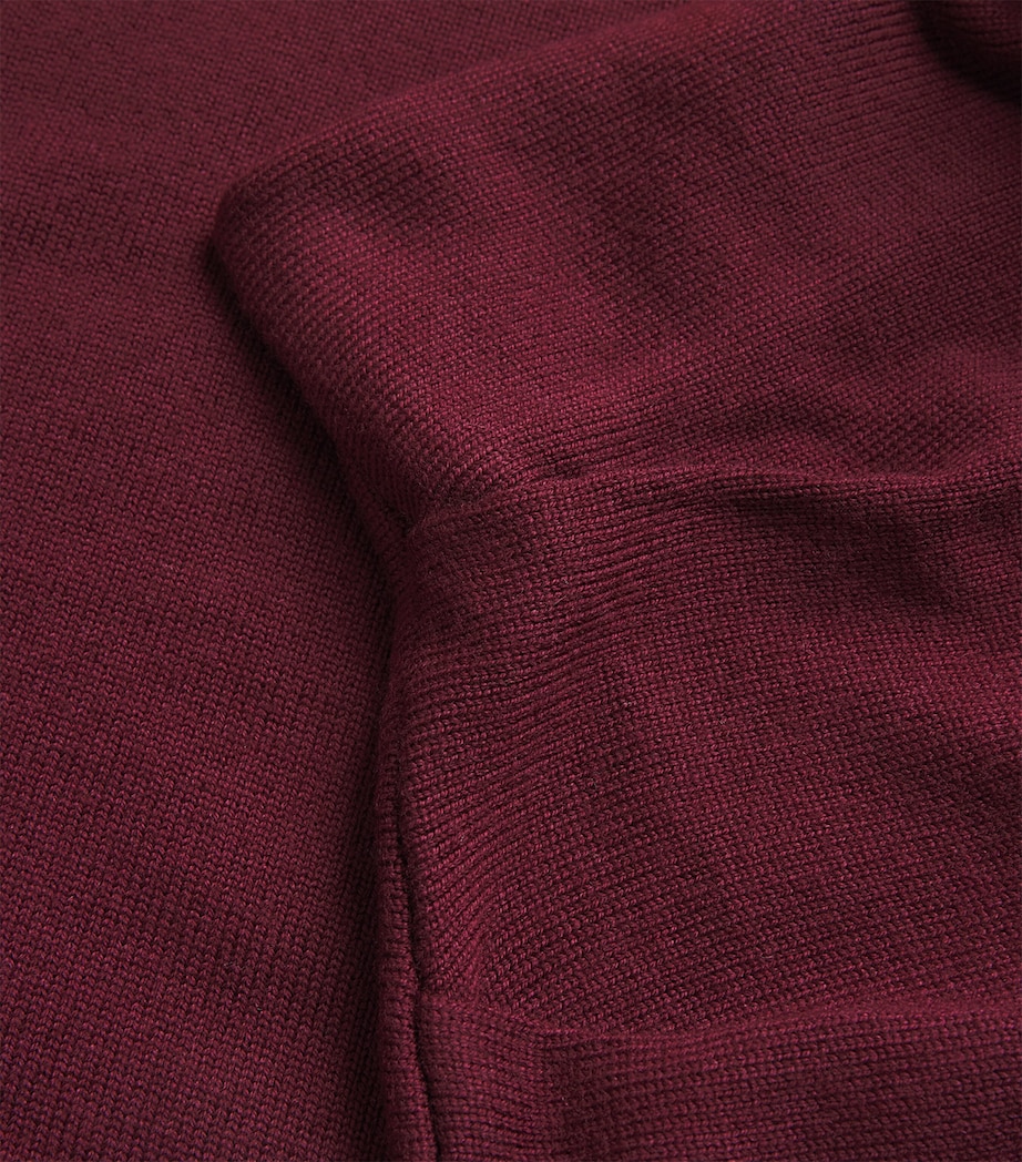 STAUD Womens Merino Asymmetric Mabel Sweater Pnt Pinot Image 6