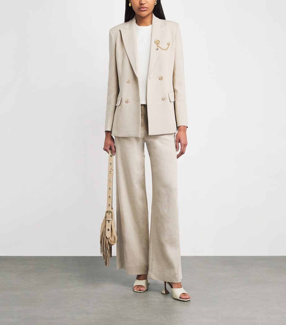 Double-Breasted Blazer BEIGE Image 2