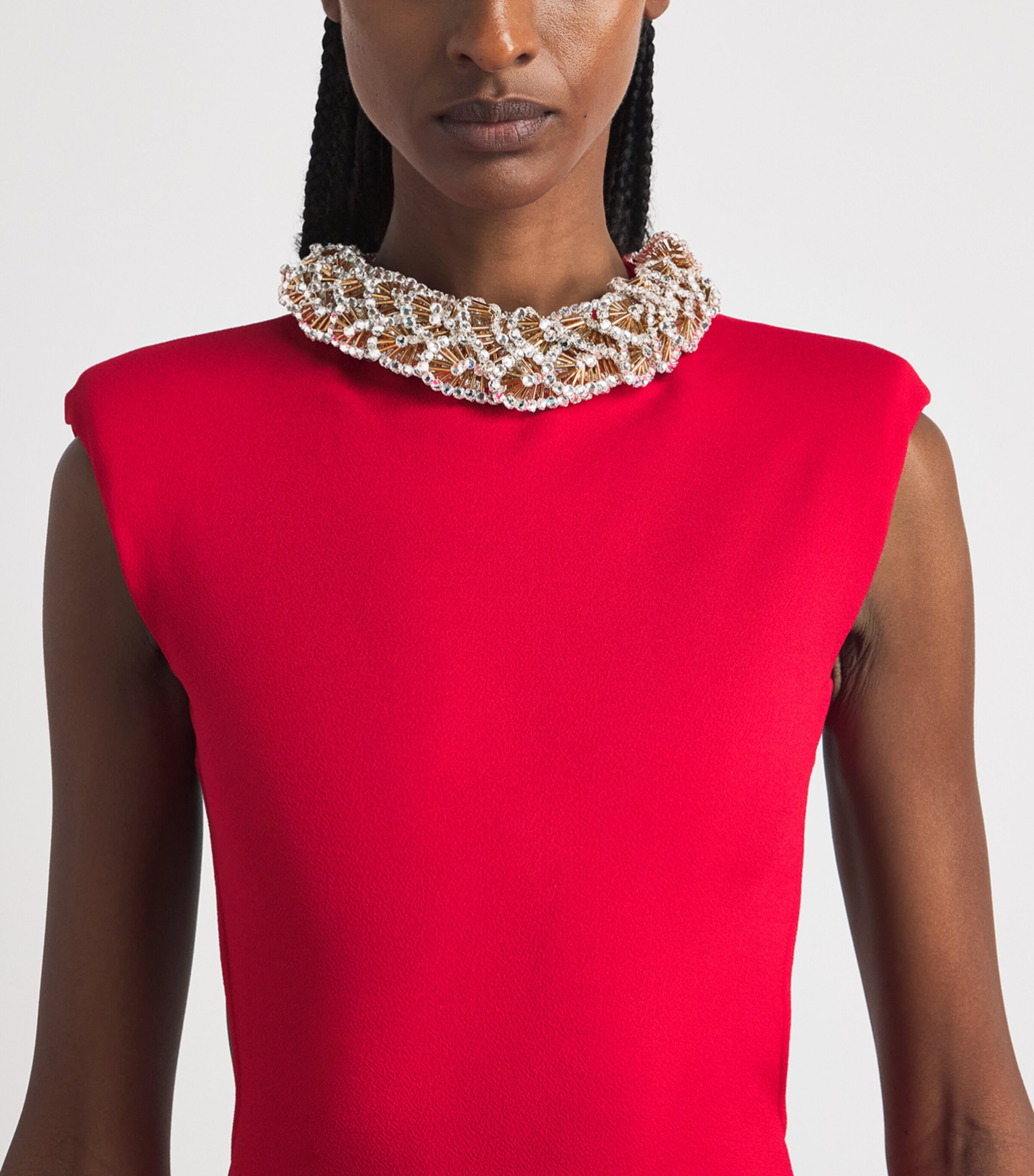 Coppola e Toppo Crystal Foglie Necklace Gold/white Image 4