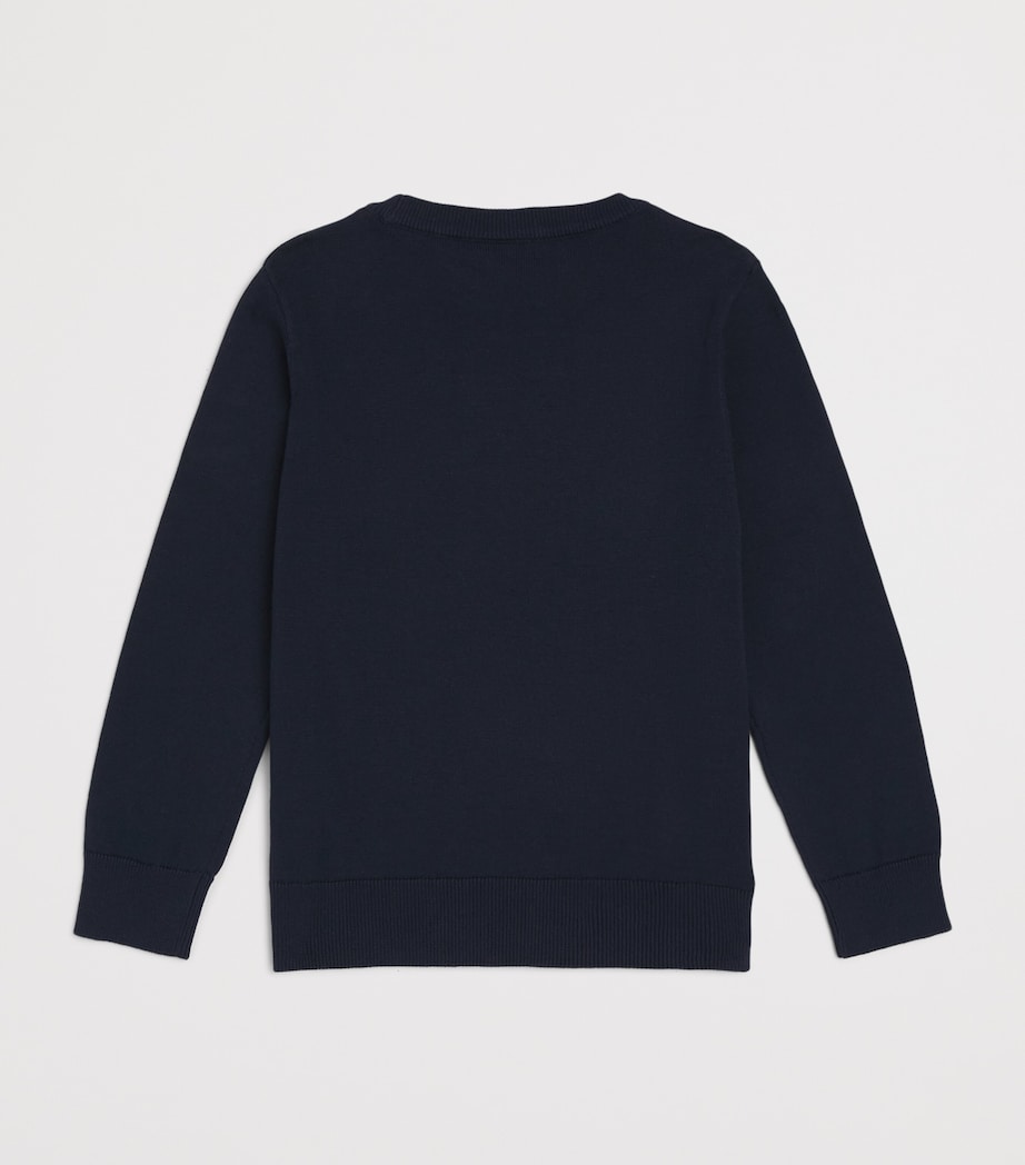 BOSS Kidswear Cotton Logo Sweater (4-16 Years) Navy Image 2
