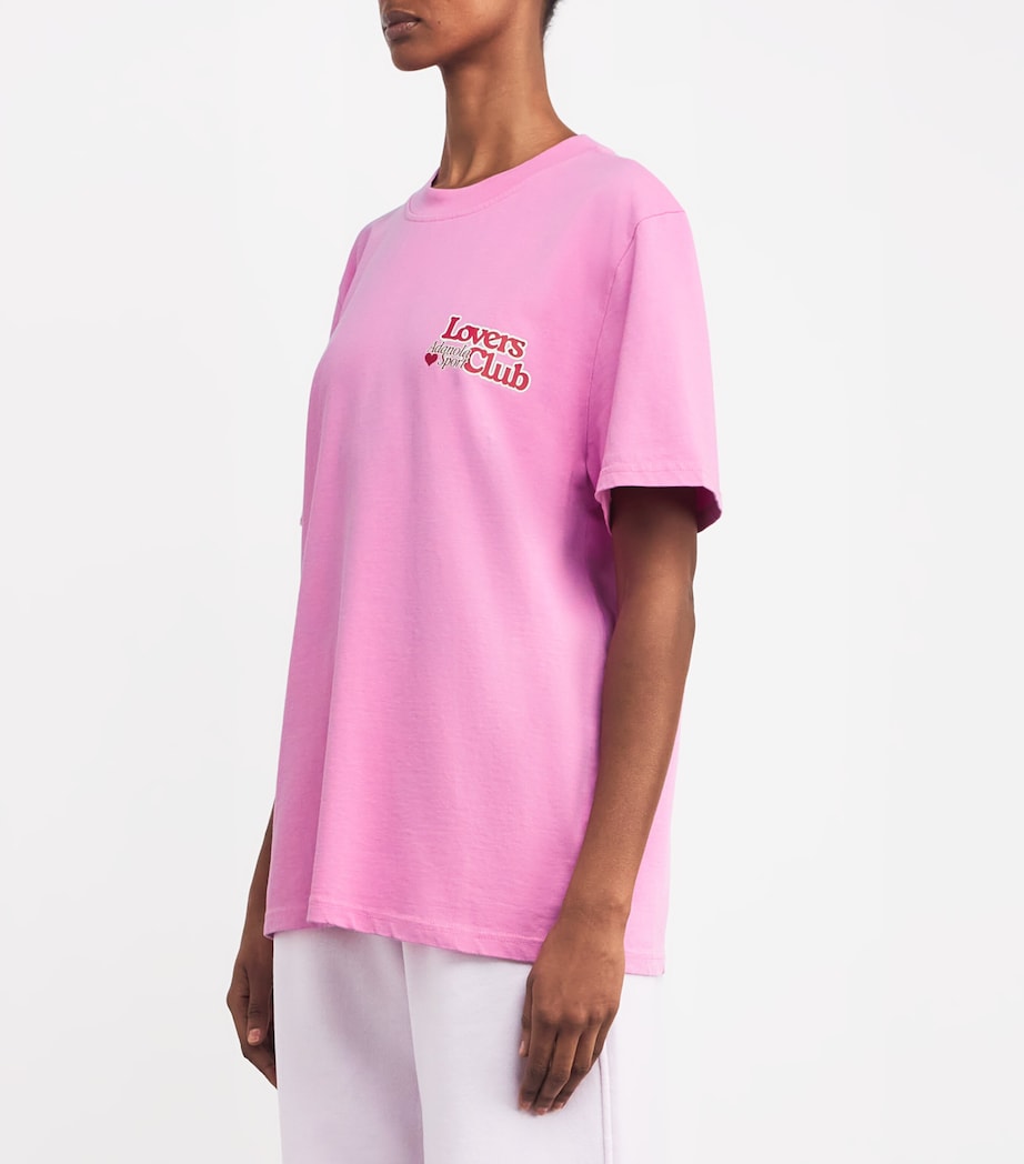 Adanola Womens Organic Cotton Lovers Club T-Shirt Candy Pink Image 3