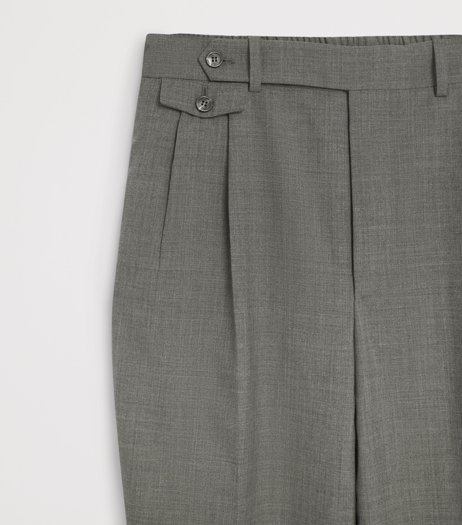 Wool-Cashmere Tailored Travel Trousers 037MID GREY Image 6