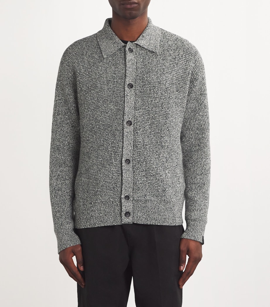 Marl Knit Cardigan BLACKMULT Image 3