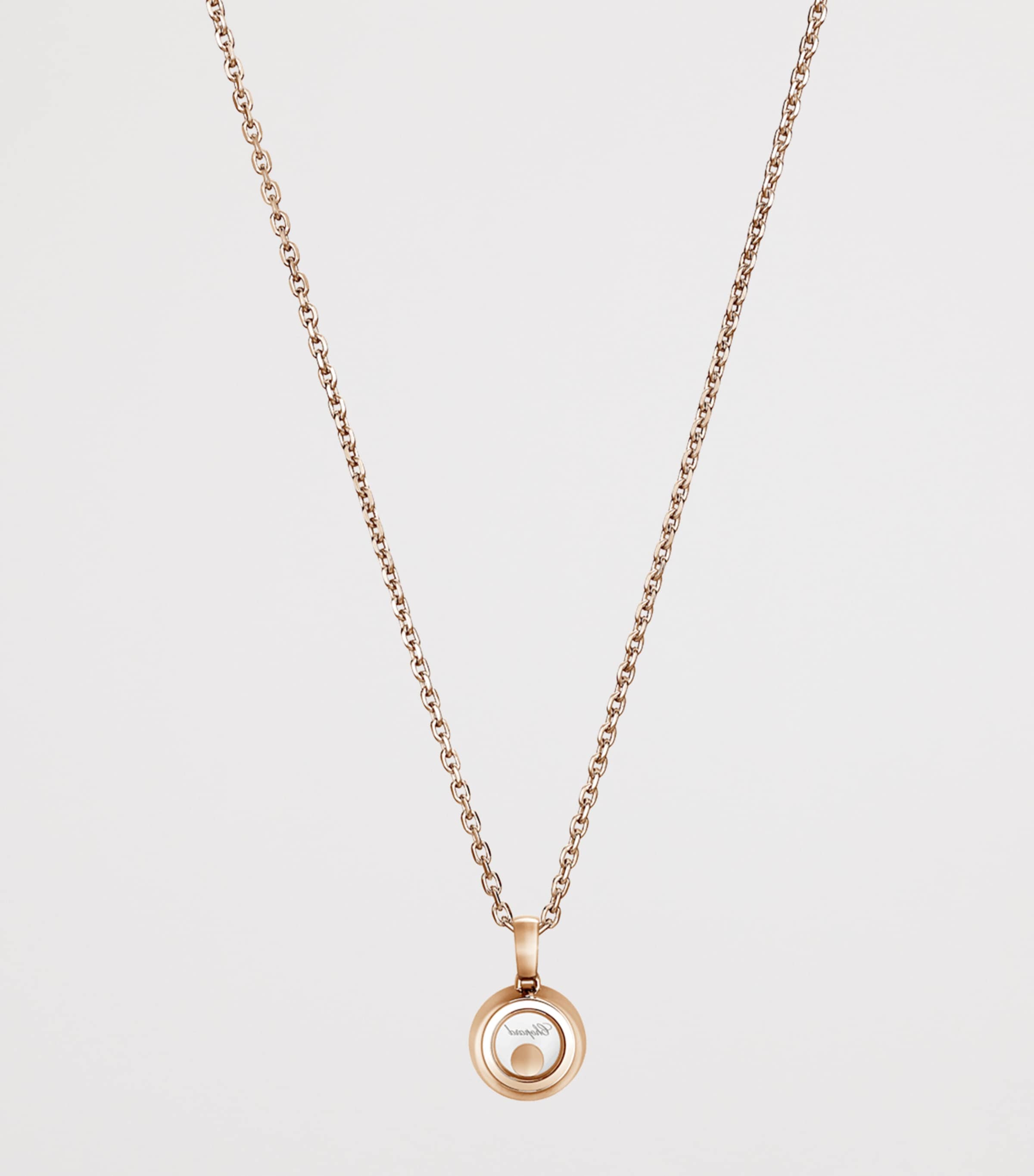 Rose Gold and Diamond Happy Diamonds Icons Pendant Necklace 18K ROSE GOLD Image 4
