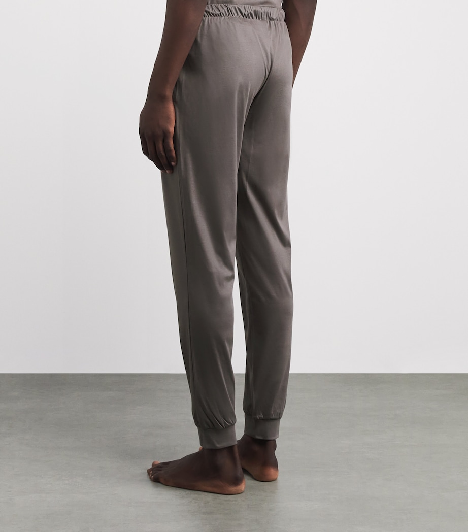 Zimmerli Mens 286 Sea Island Lounge Trousers Toffee Image 5