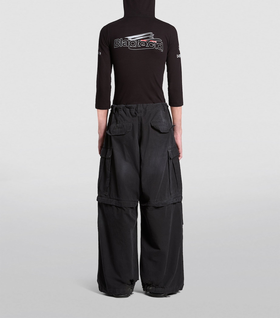 Balenciaga Mens Distressed Cargo Trousers Image 4