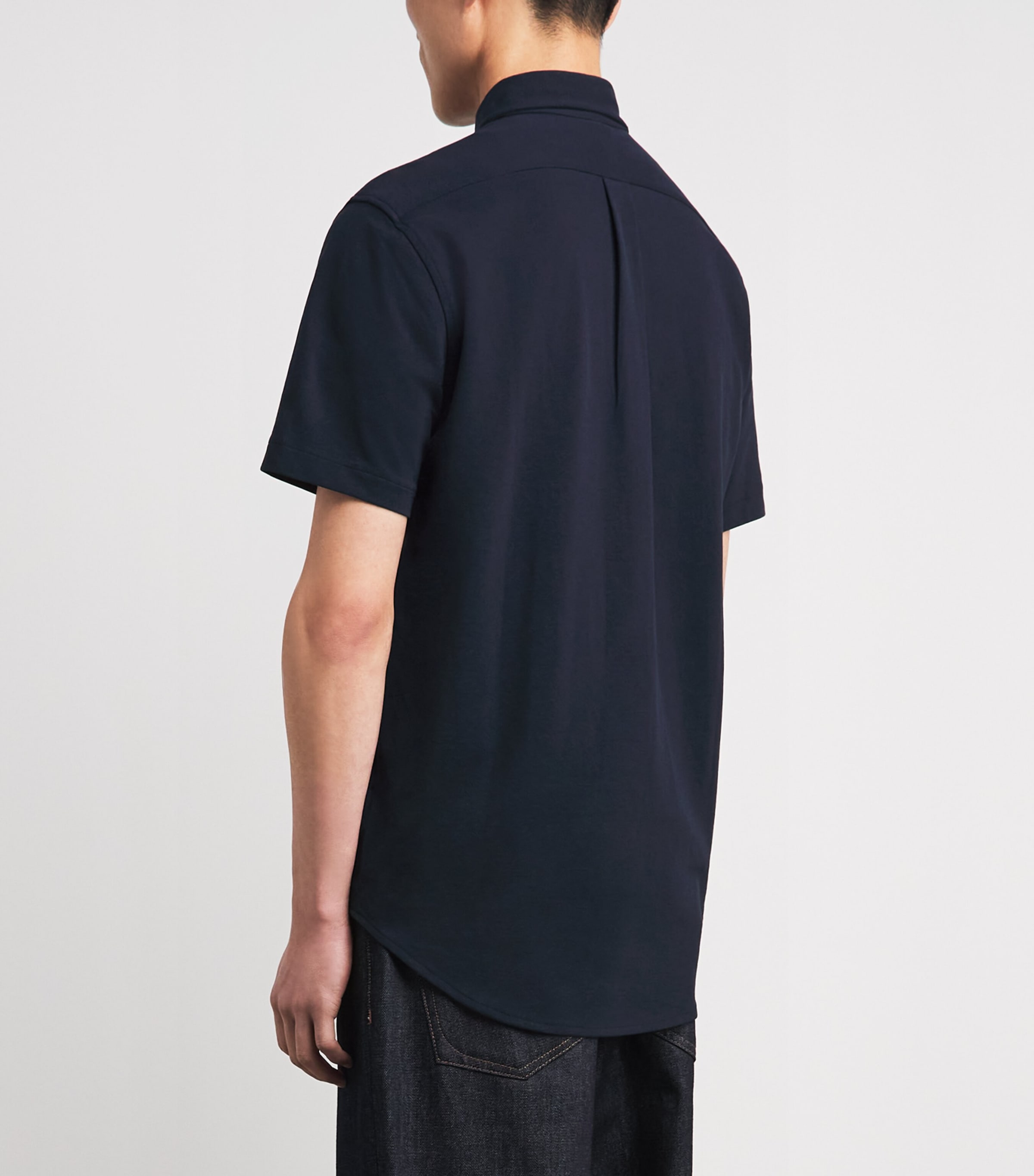 Polo Ralph Lauren Mens Cotton Featherweight Mesh Shirt Aviator Navy Image 5