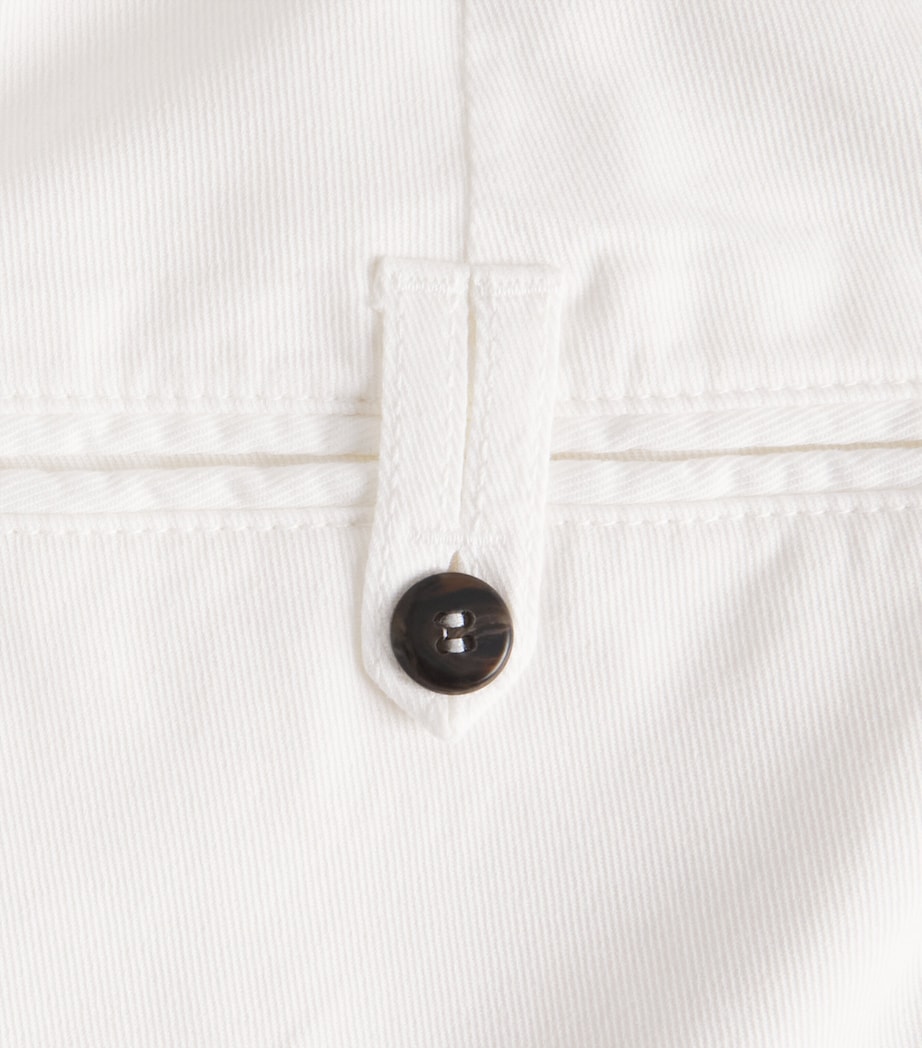 Eleventy Mens Stretch-Cotton Relaxed Trousers Bianco Image 6