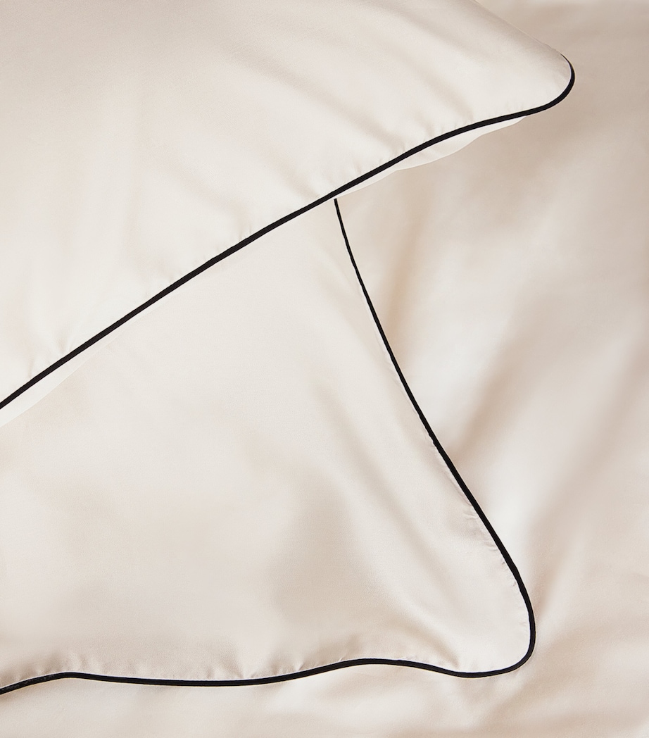 Mayfair Piped Pillowcase Pair (50cm x 75cm) SILVER/BLACK Image 4