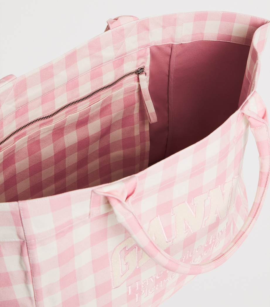 Extra-Large Cotton Shopper Tote Bag 038 BLEACHED MAUVE Image 4