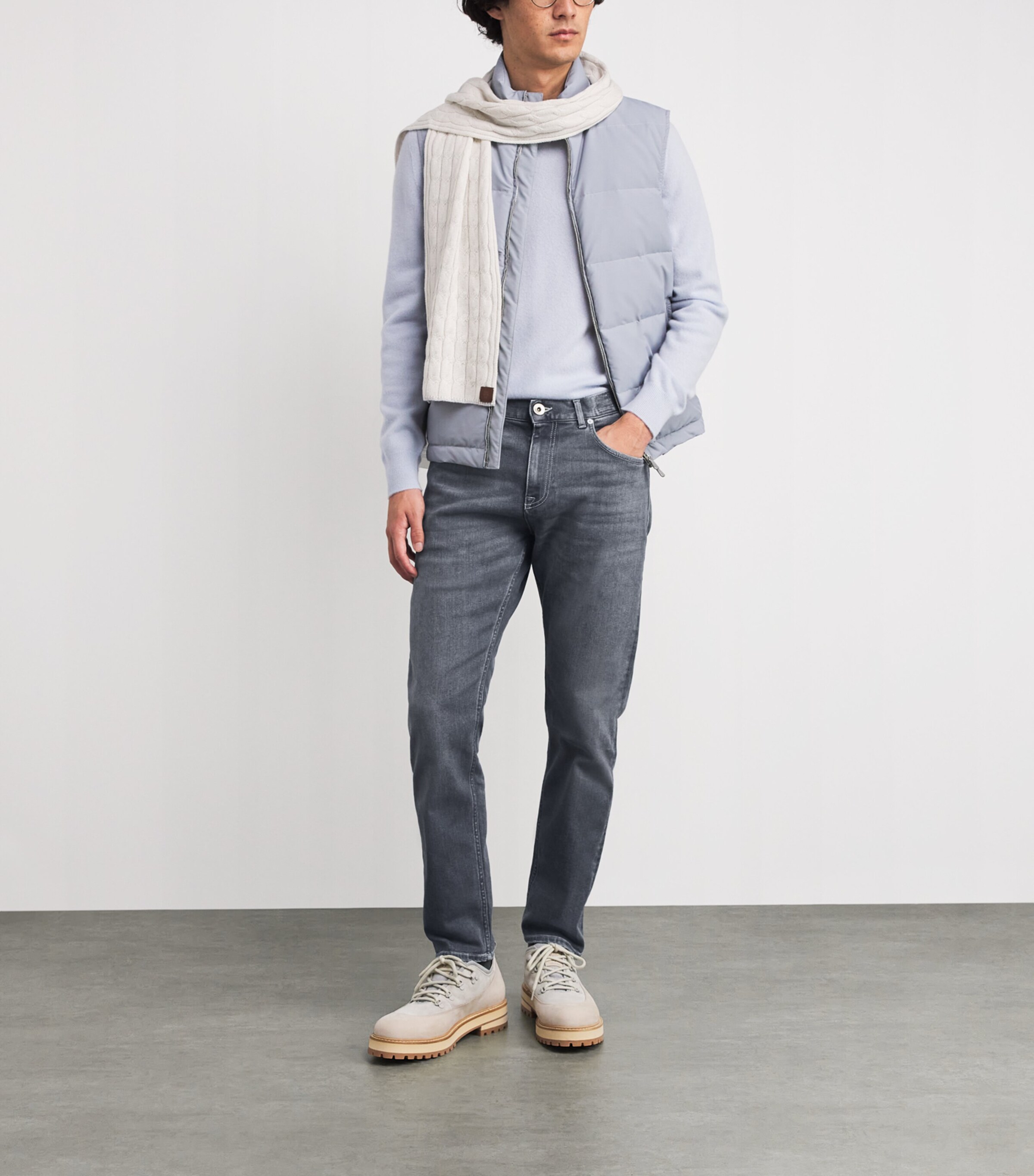 Straight Jeans GRIGIO CHIARO MELANG Image 2