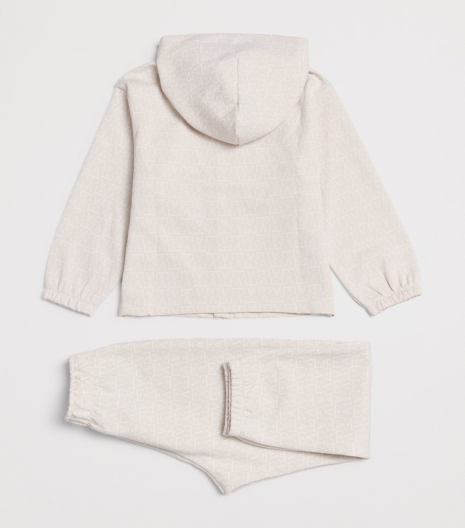 Emporio Armani Kids Logo Hoodie and Sweatpants Set (4-16 Years) White Sand Image 2
