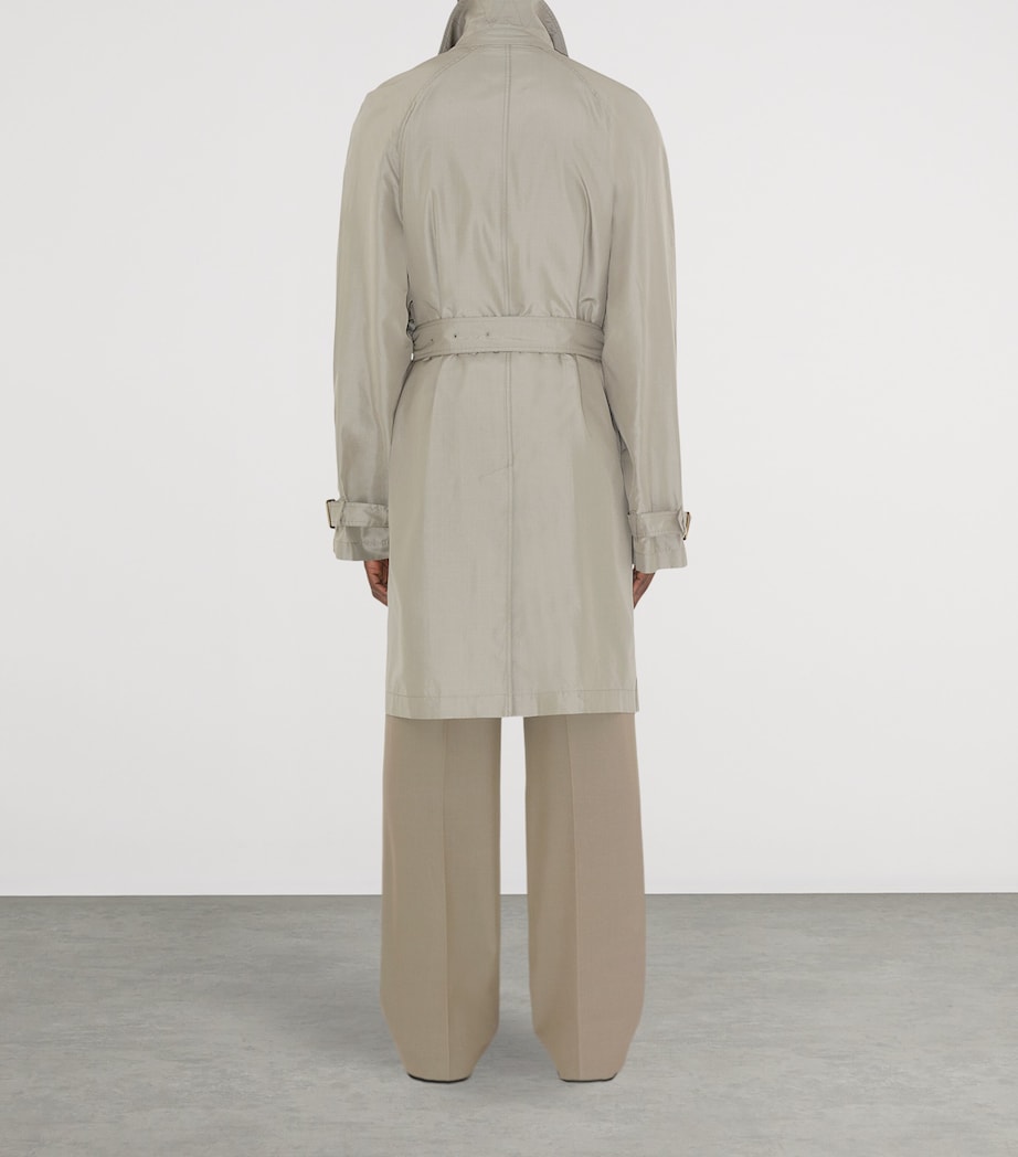 Silk Long Car Coat CASTLE Image 4