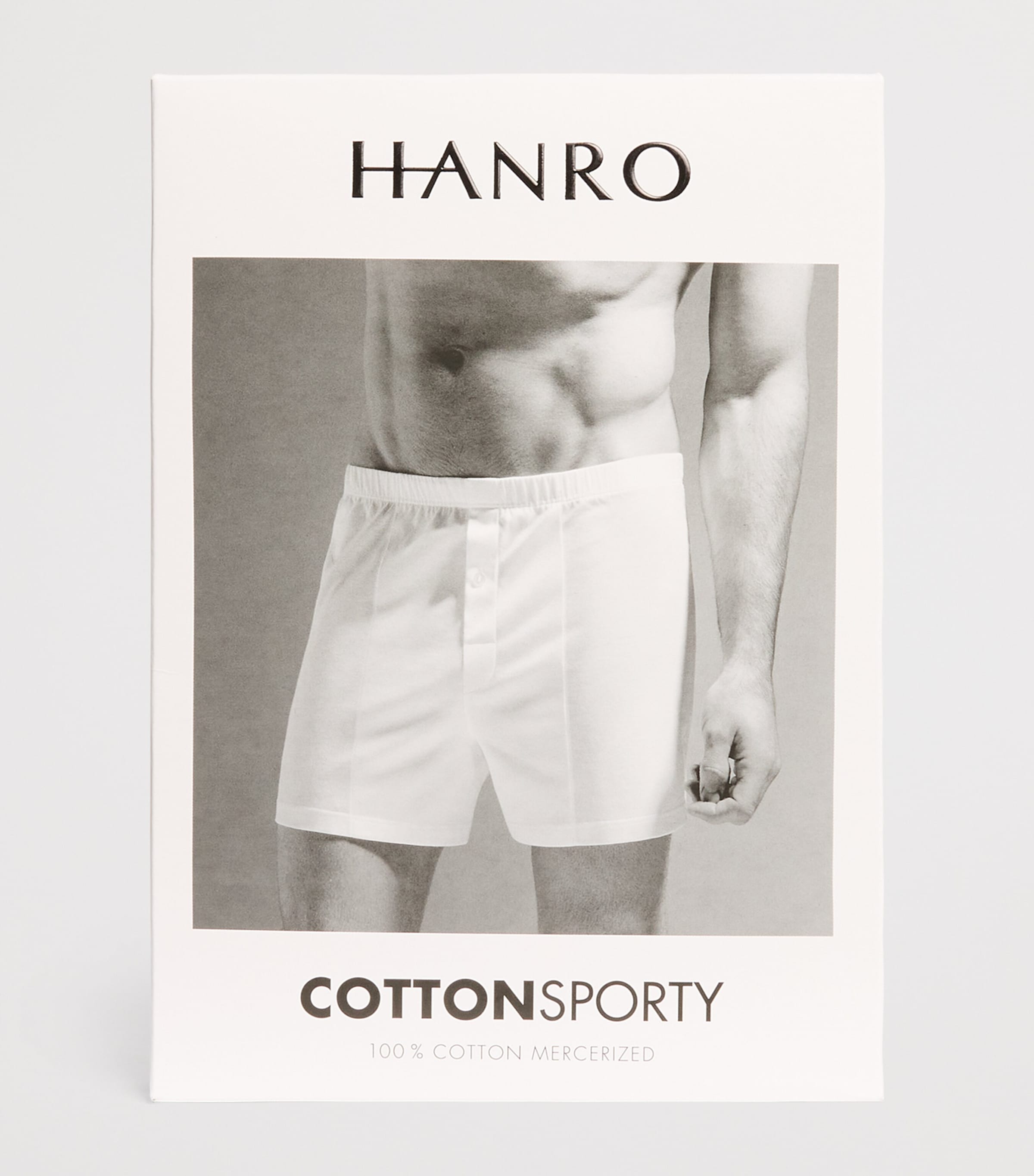 Hanro Mens Cotton Boxer Shorts Smokey Olive Image 4