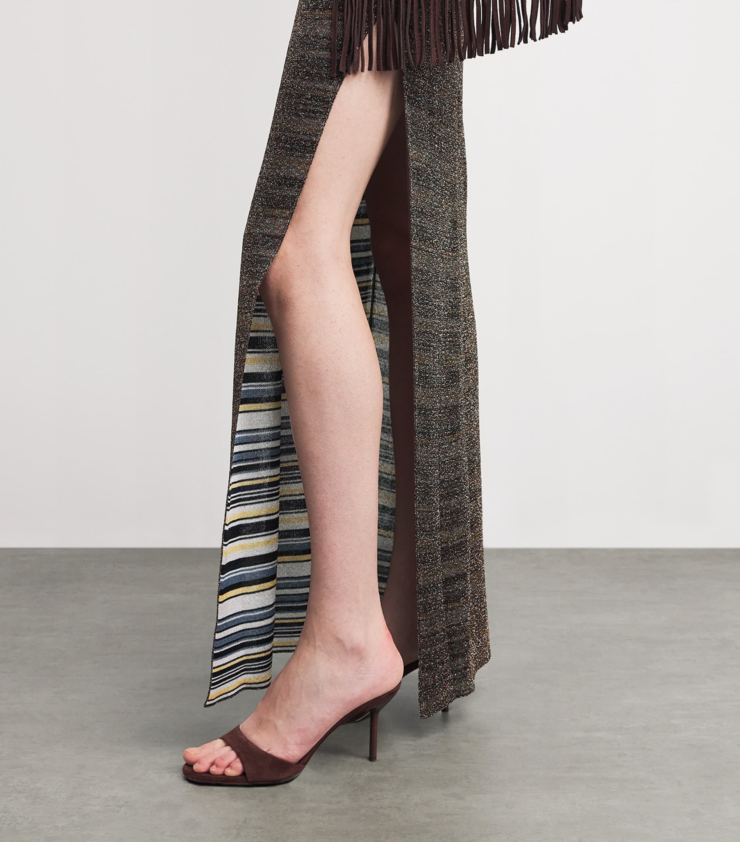 Knitted Stripe Maxi Dress SMSML GOLD/ LIGHT Image 6