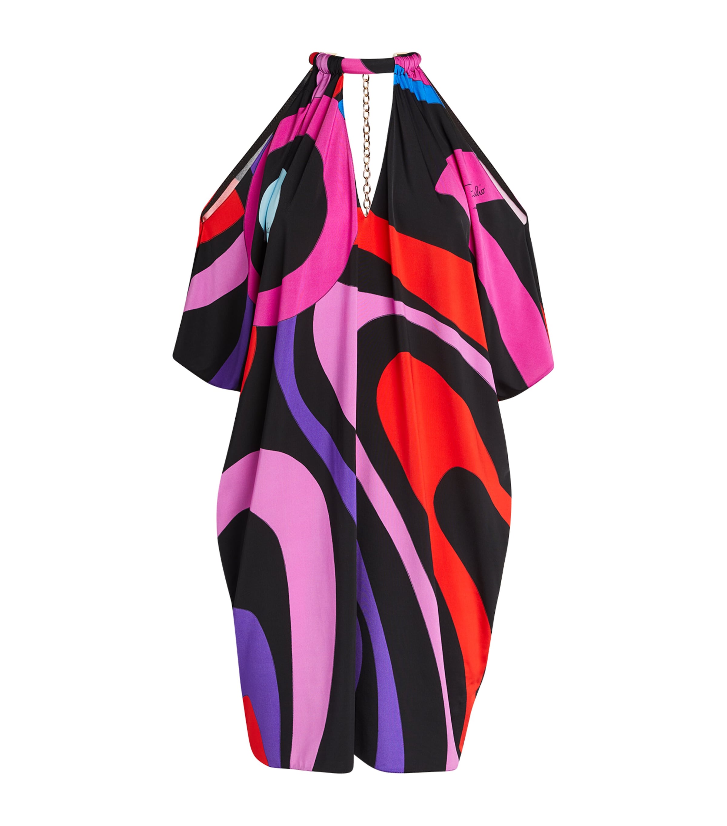 Pucci Marmo-printed Draped Satin Jersey Kaftan