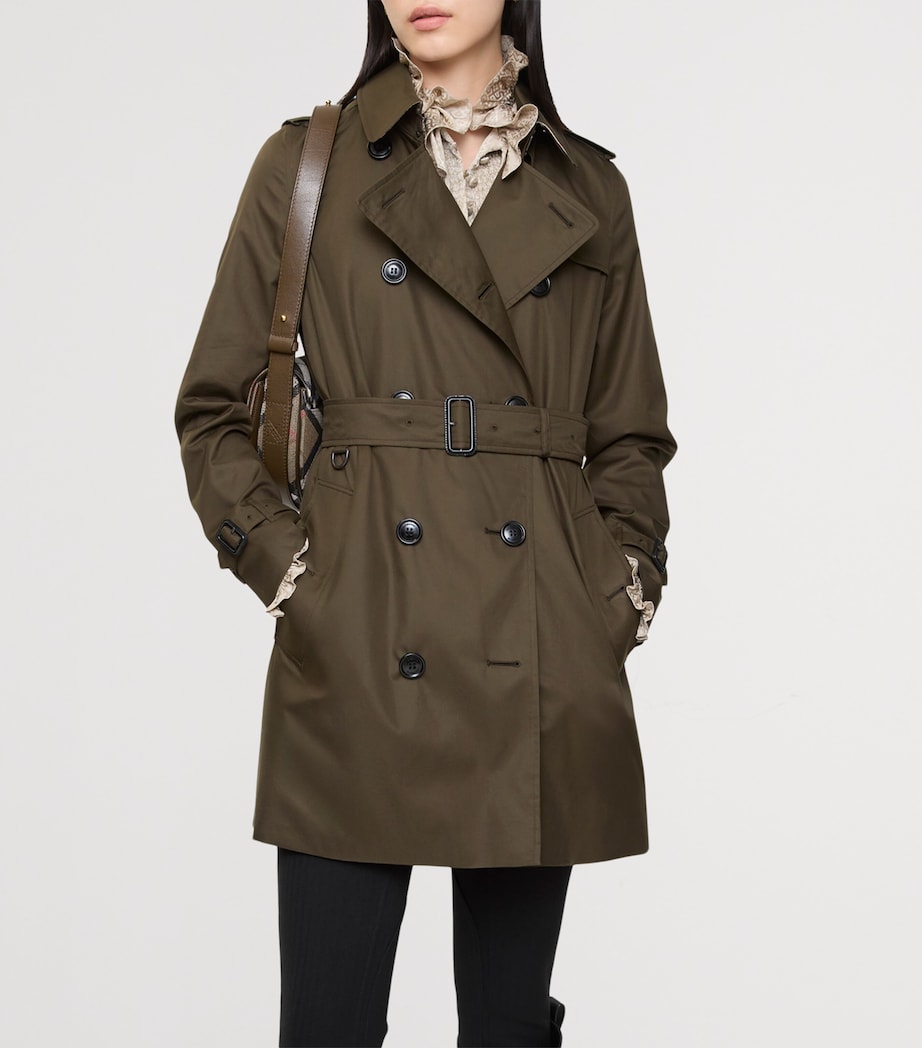 Tropical Gabardine Kensington Trench Coat JUNIPER Image 3