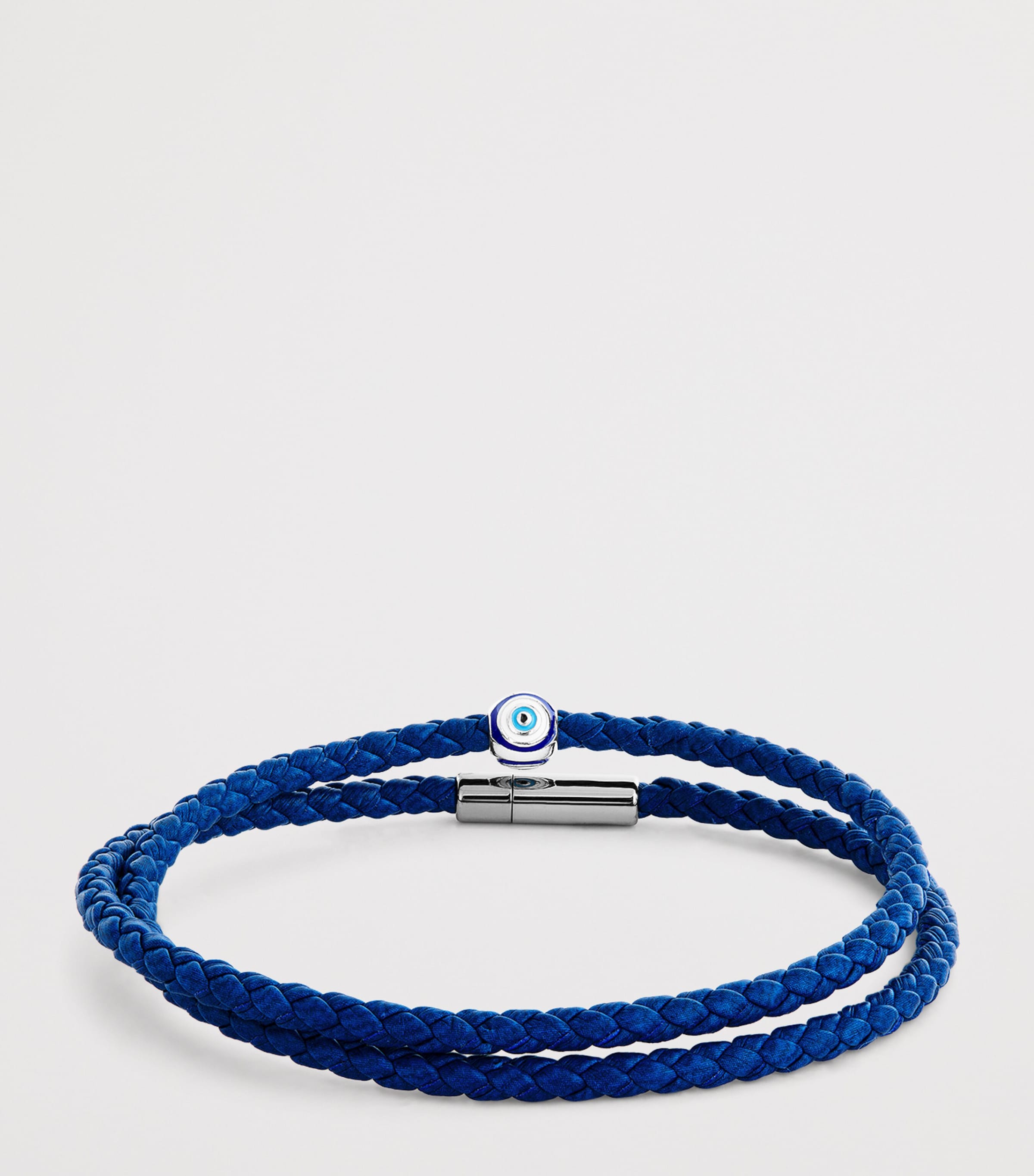 Mini Evil Eye Braided Bracelet BLUE Image 2