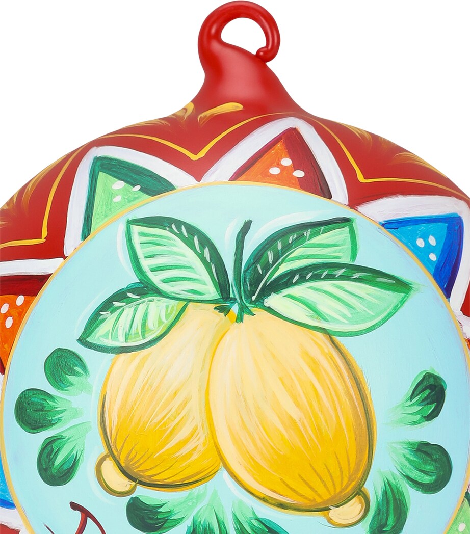 Dolce&Gabbana Casa Hand-Painted Carretto Siciliano Bauble Limoni Image 5