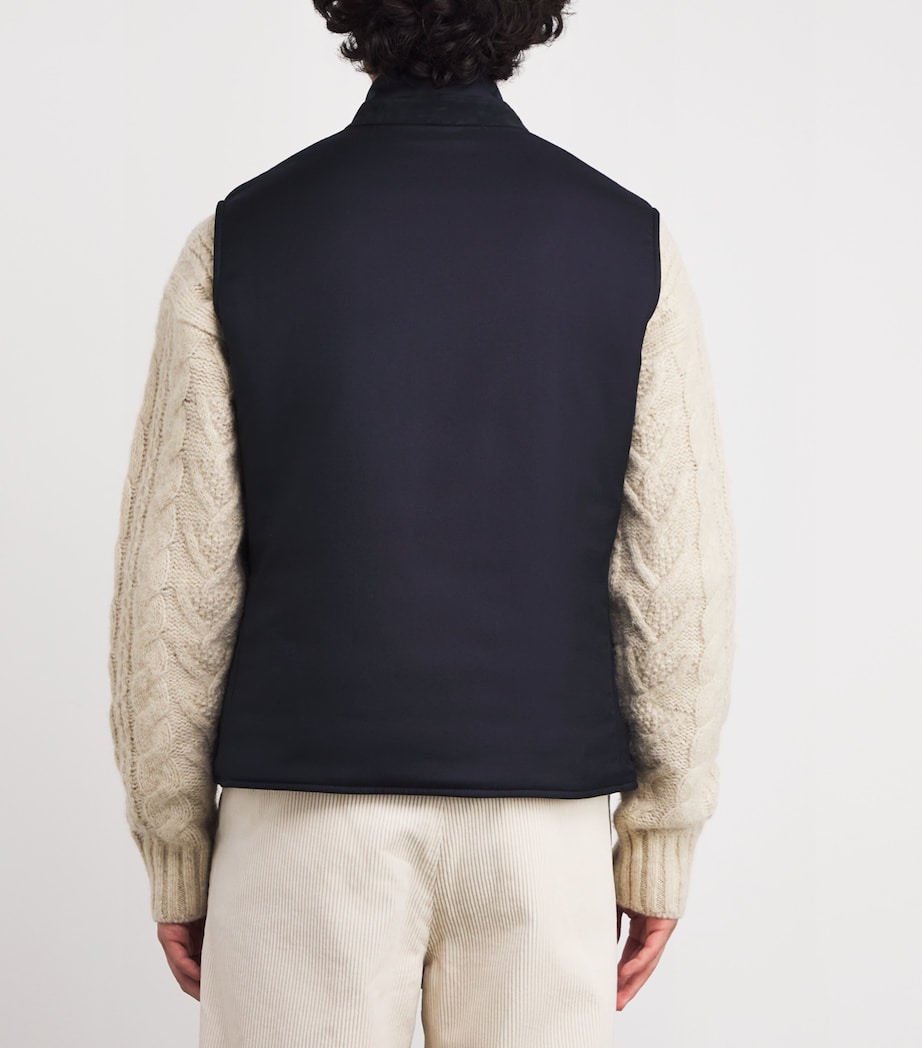 Cashmere-Silk Reversible Gilet BLU, SABBIA Image 4