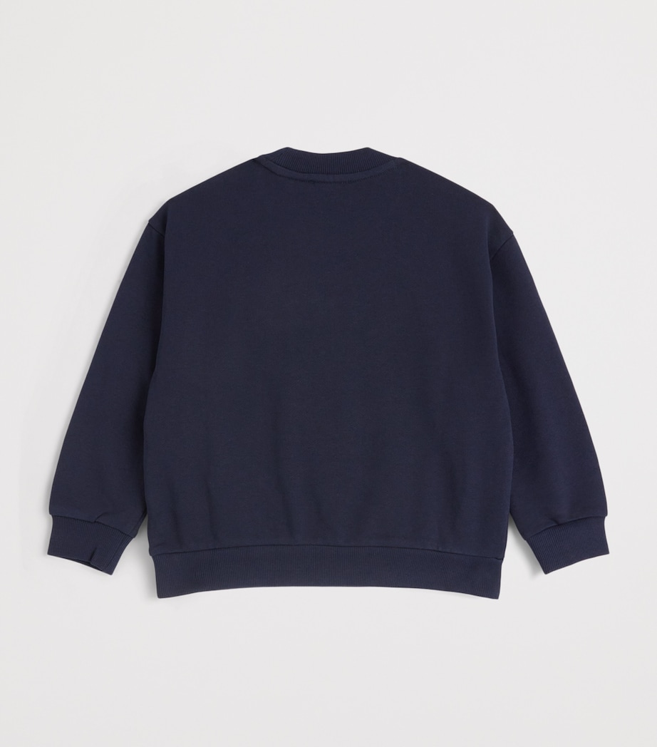 Kenzo Kids Cotton Tiger Sweatshirt (2-14 Years) Navy Image 2