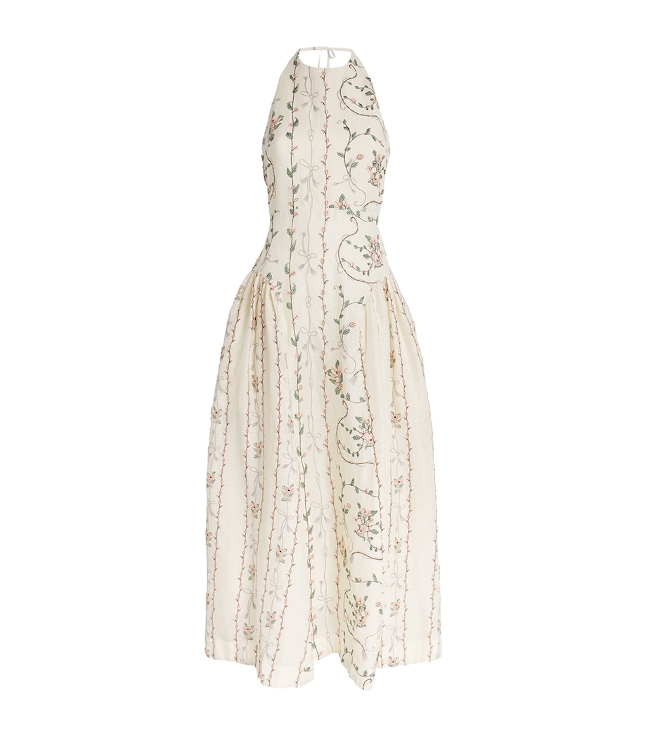 Agua By Agua Bendita Womens Linen Balsa Navegante Midi Dress Image 1