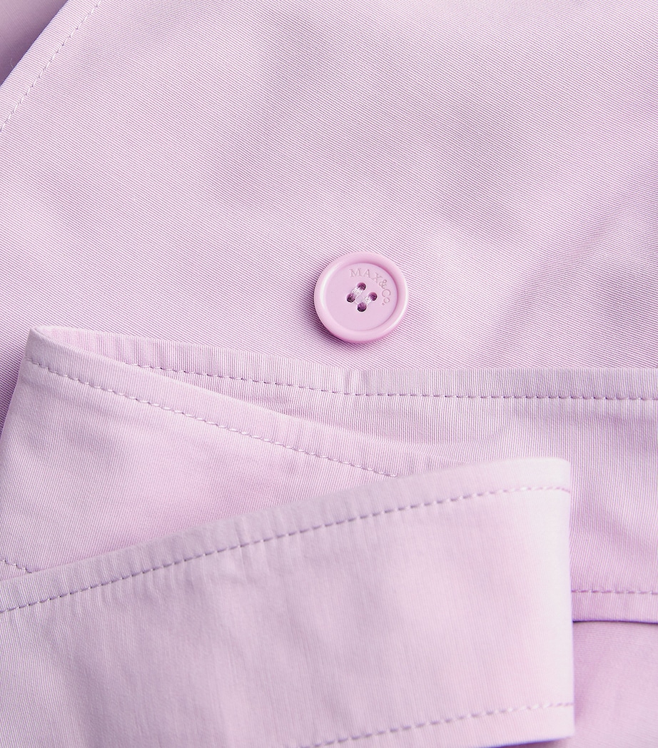 MAX&Co. Womens Cotton-Blend Trench Coat Lilac Image 5