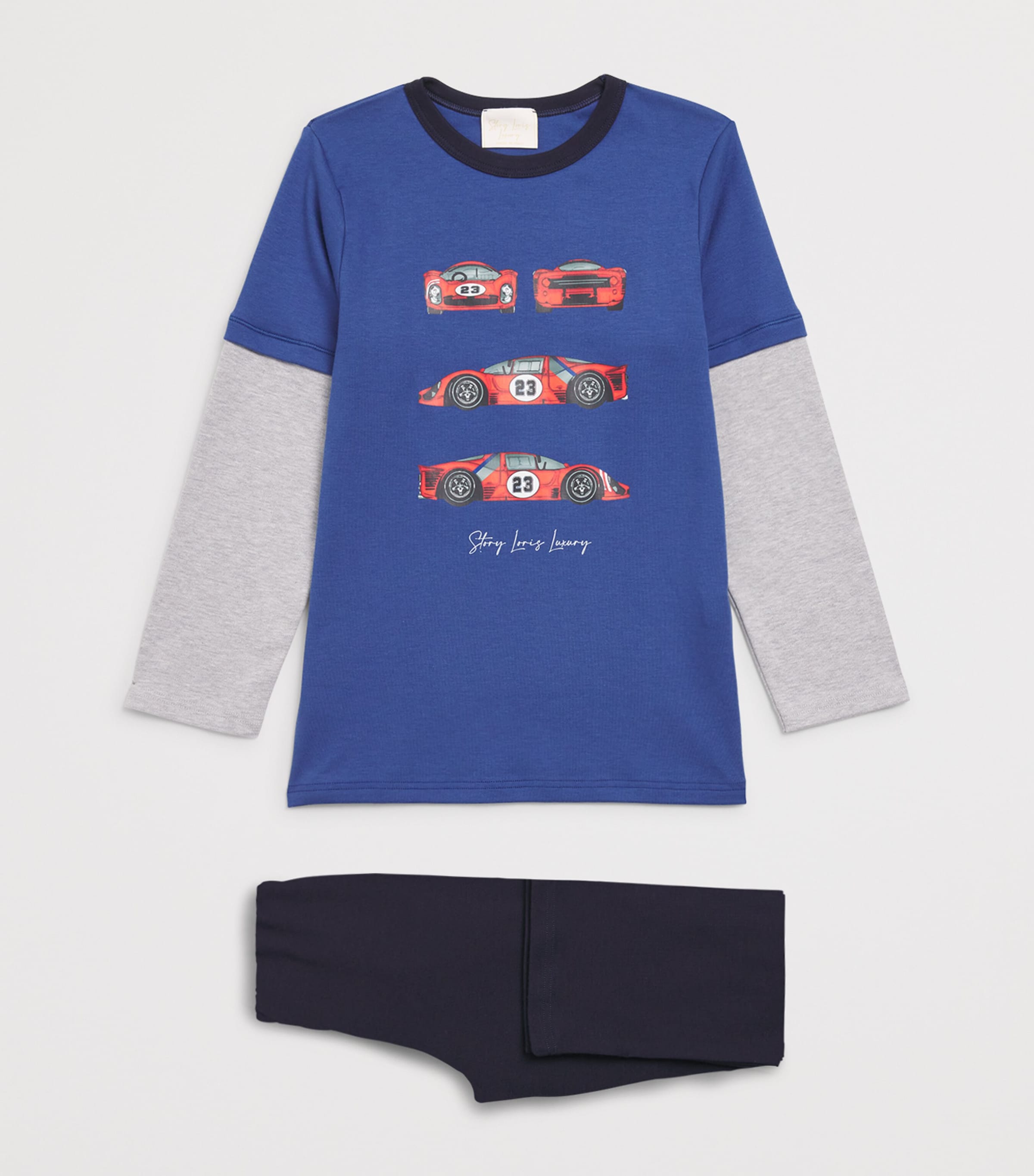 Story Loris Printed Pyjama Set In Blue