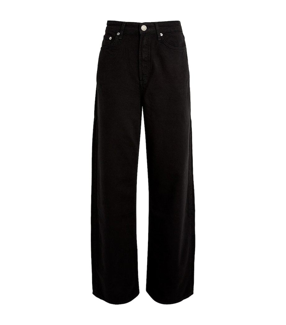 Featherweight Logan Mid-Rise Wide-Leg Jeans BLACK Image 1