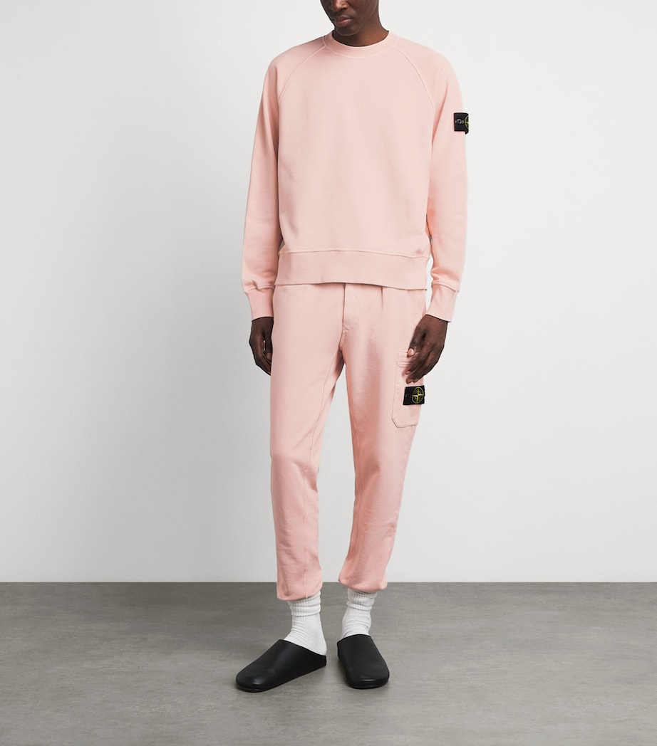 Stone Island Mens Cotton Compass Logo Sweatshirt Image 2