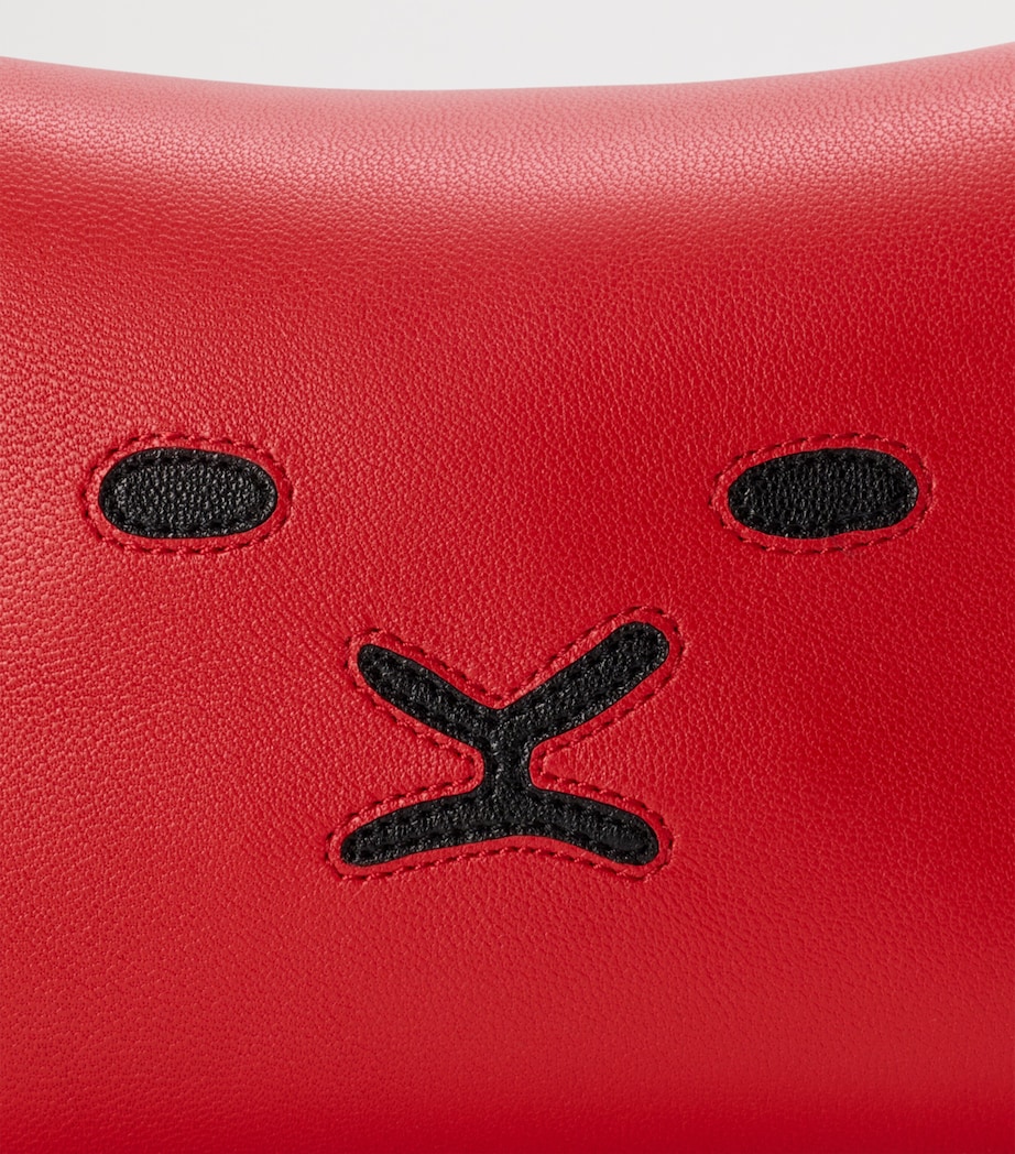 LOEWE Leather Cala 180 Top-Handle Bag Red Image 8