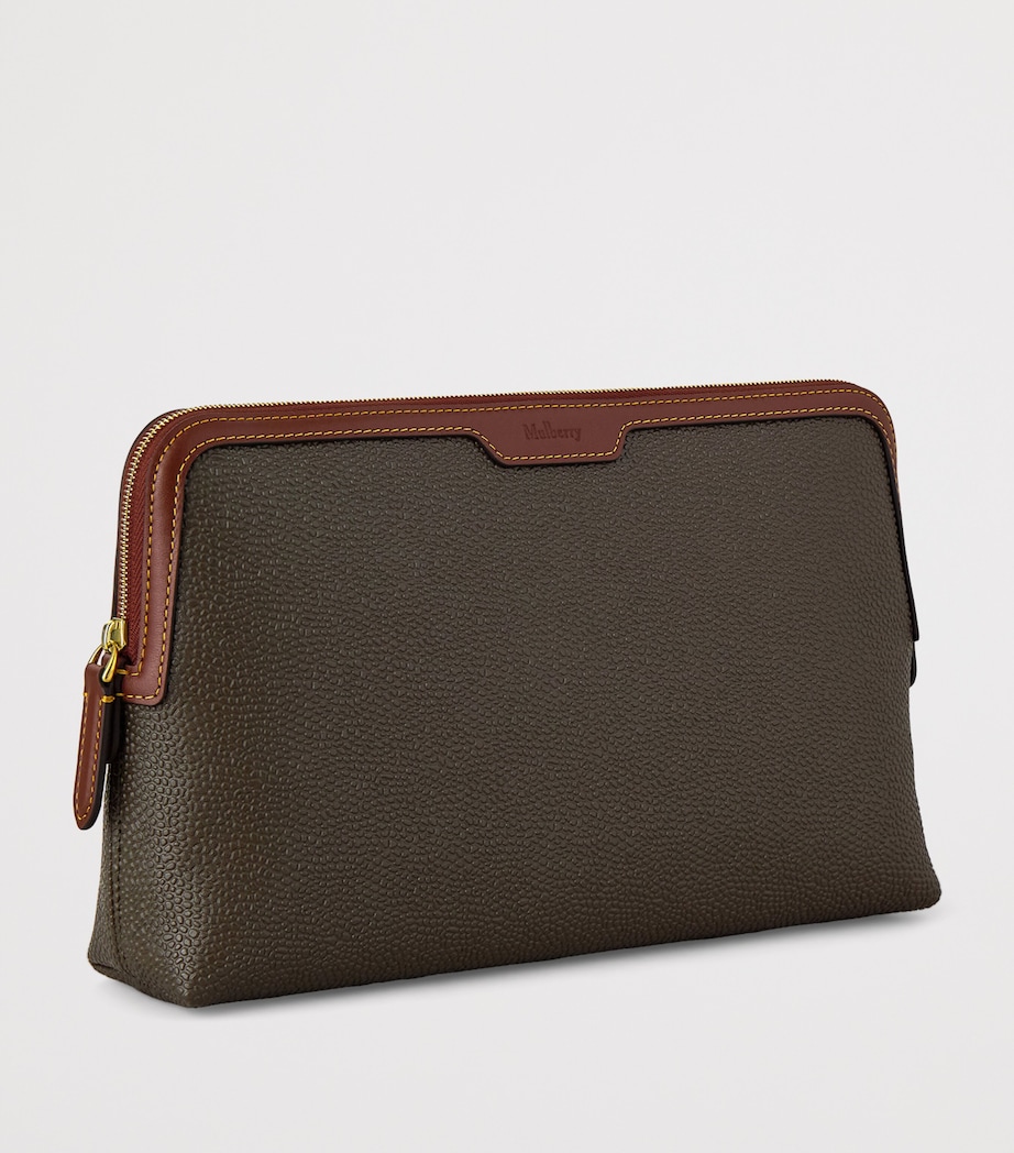 Mulberry Medium Scotchgrain Cosmetic Pouch Mole Cognac Image 3