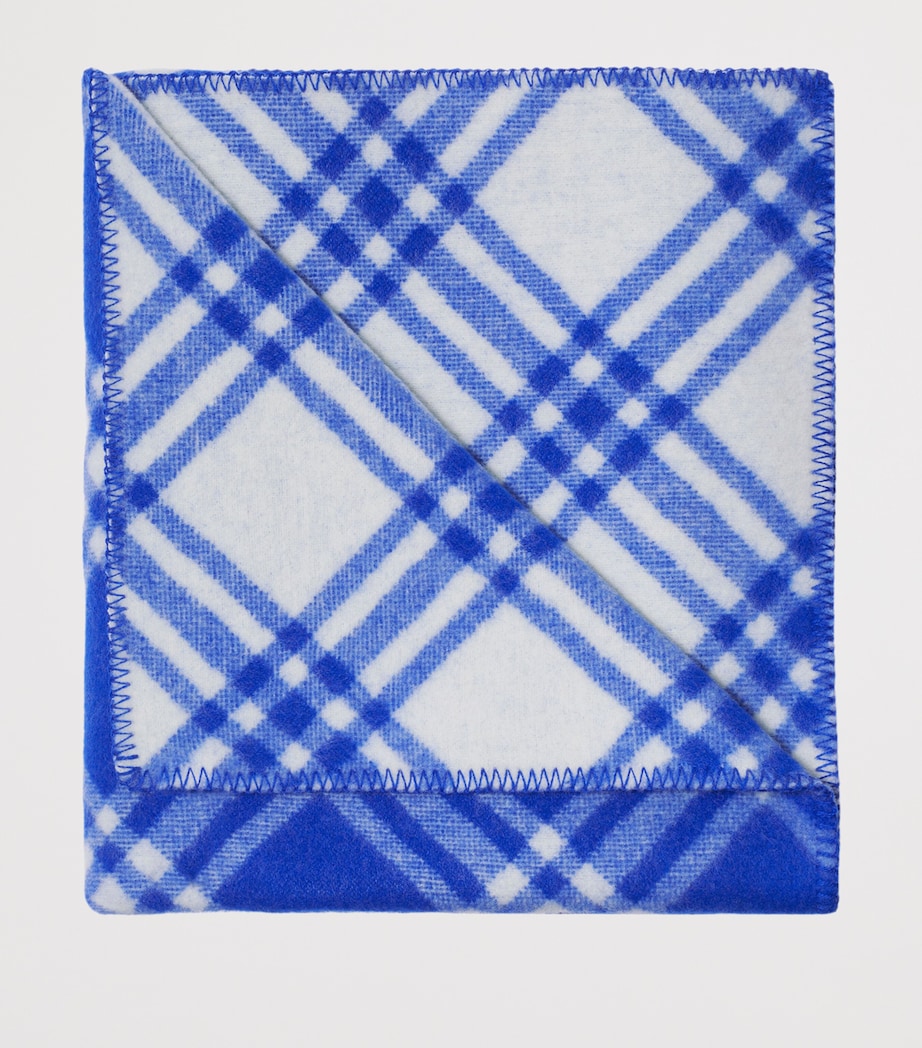 Wool Check Blanket (200cm x 135cm) KNIGHT Image 2