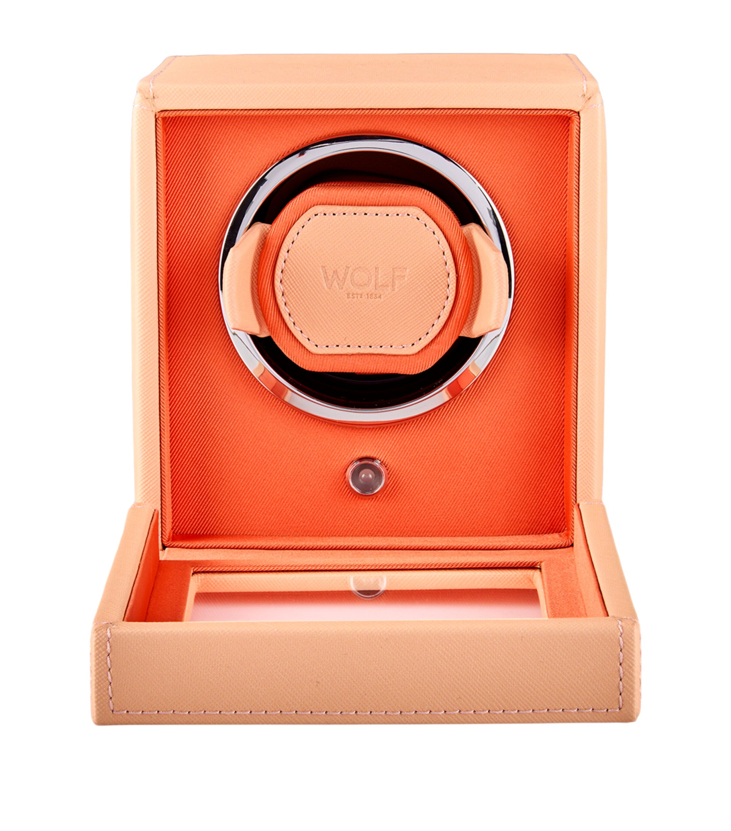 WOLF Cub Watch Winder with Cover Seltzer Peach/orange Image 3
