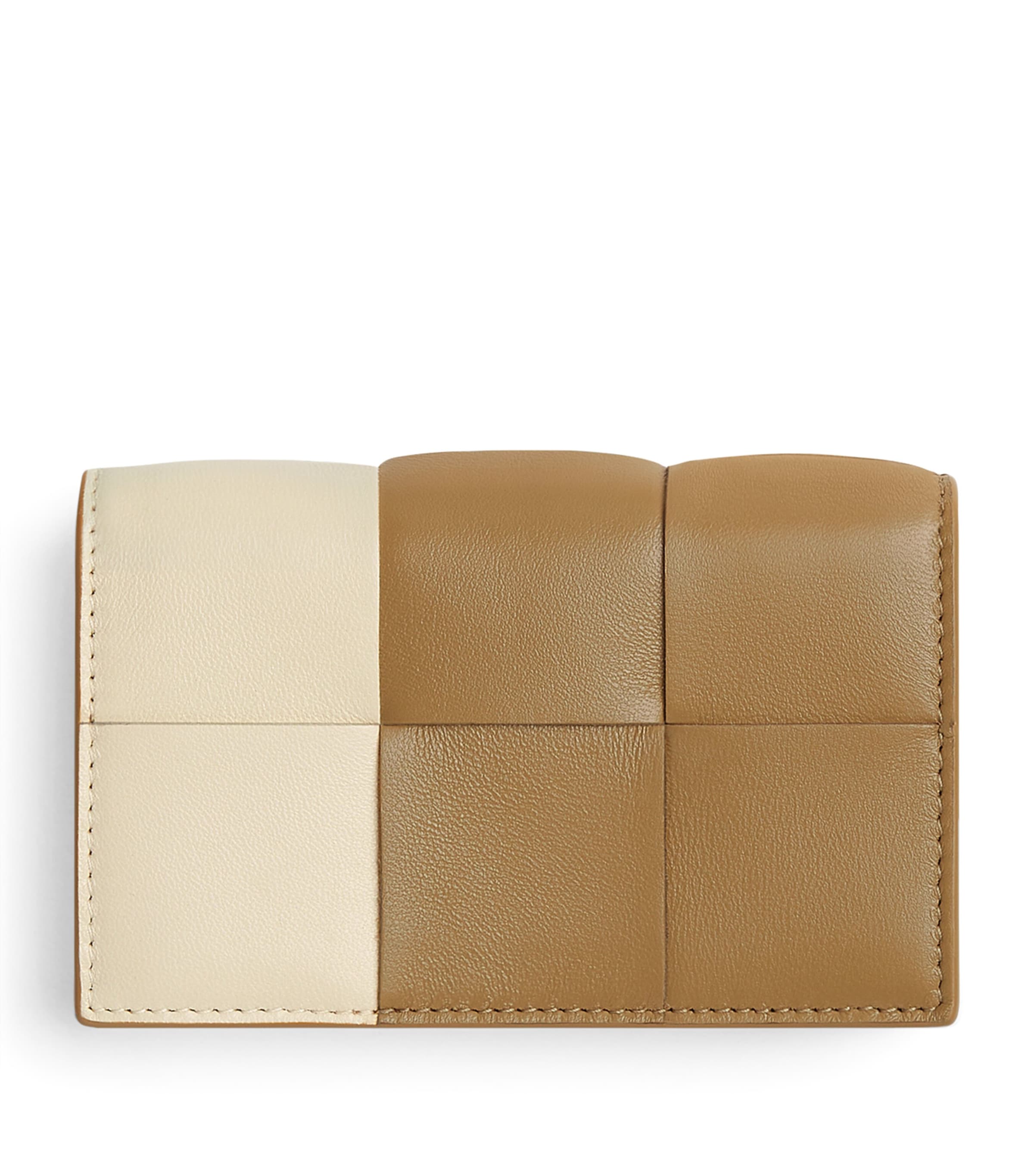 Shop Bottega Veneta Cassette Business Card Case In Neutral